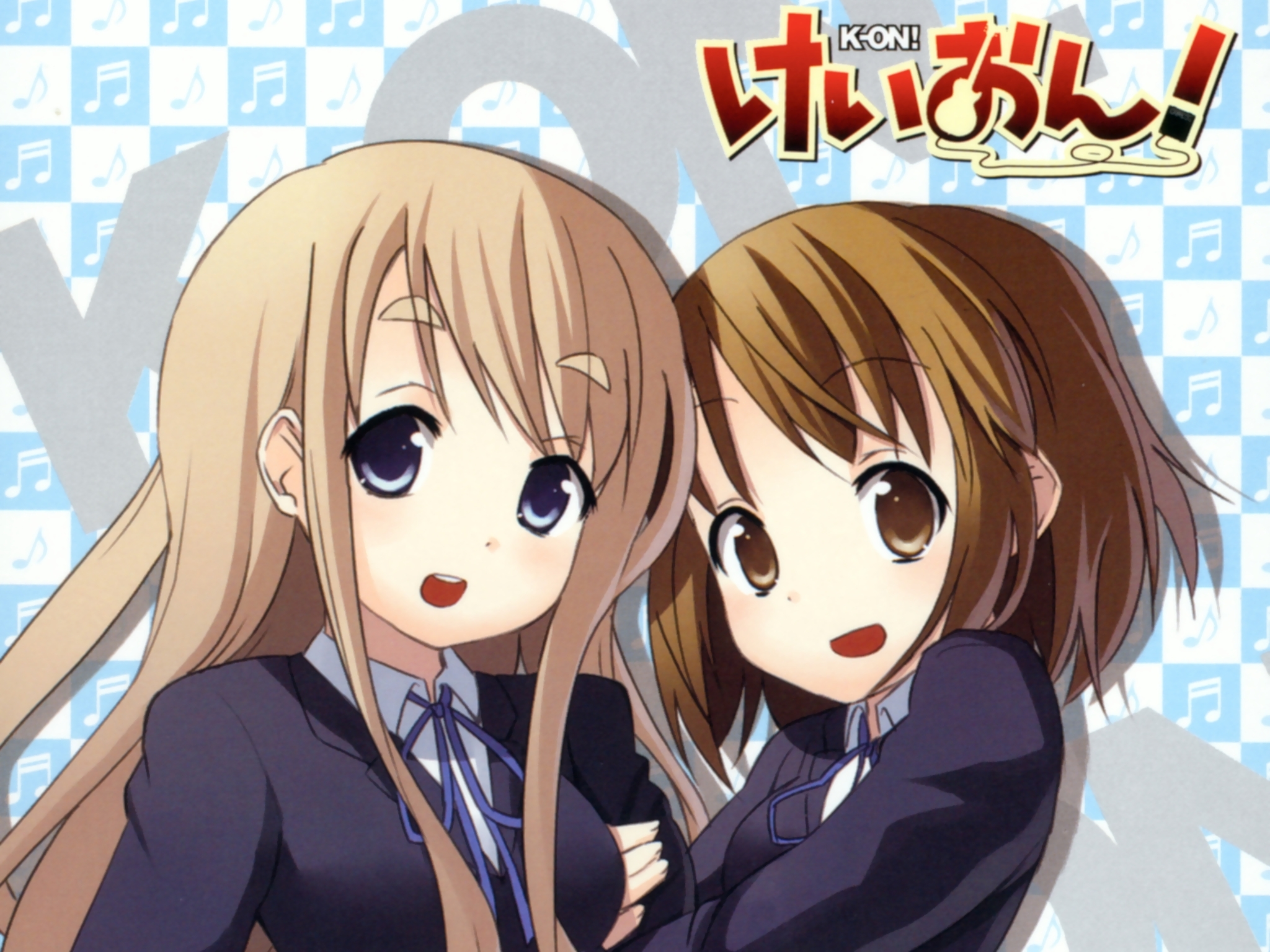 Handy-Wallpaper Animes, K On!, Tsumugi Kotobuki, Yui Hirasawa kostenlos herunterladen.