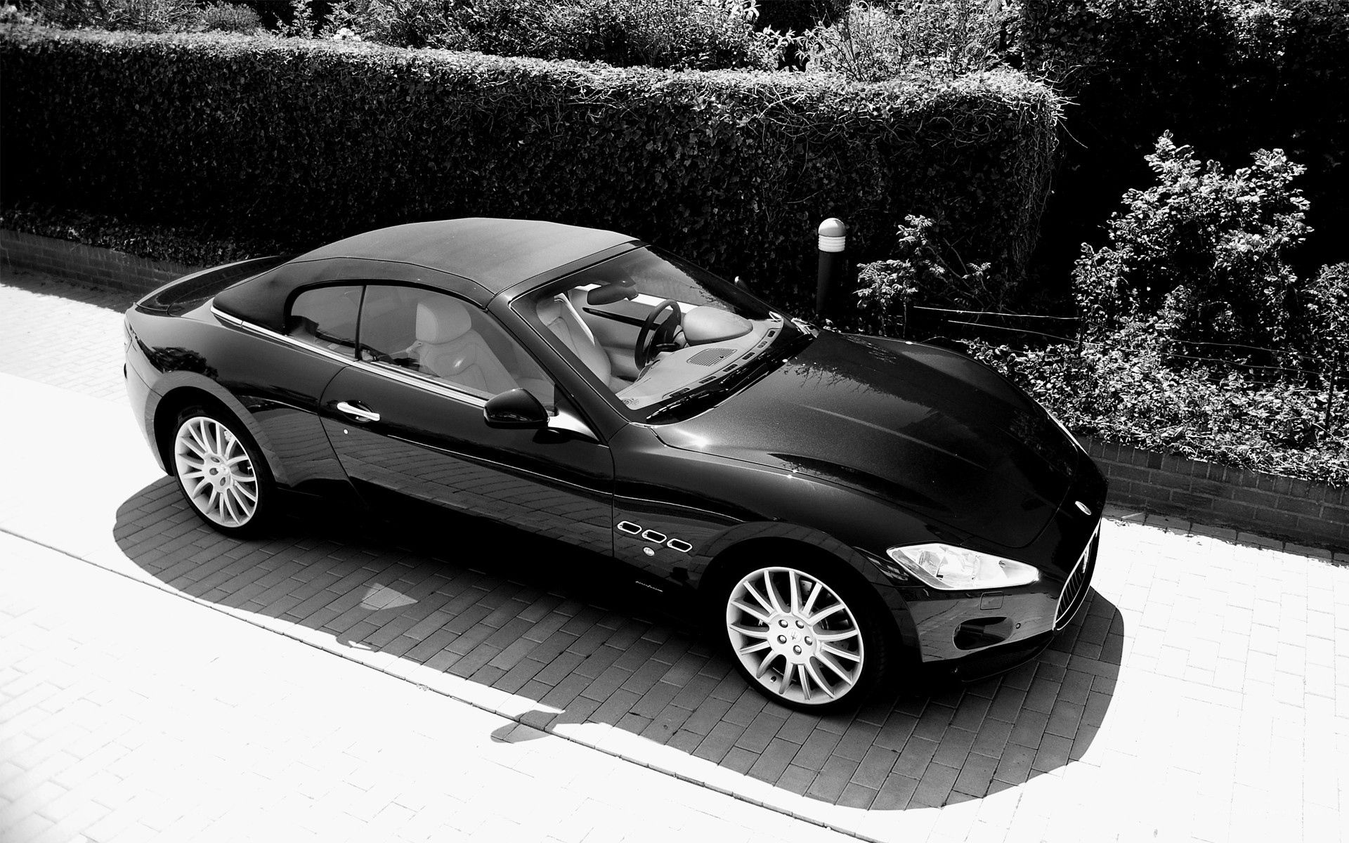 Téléchargez gratuitement l'image Vue D'en Haut, Vue D’En Haut, Le Noir, Style, Voitures, Maserati sur le bureau de votre PC