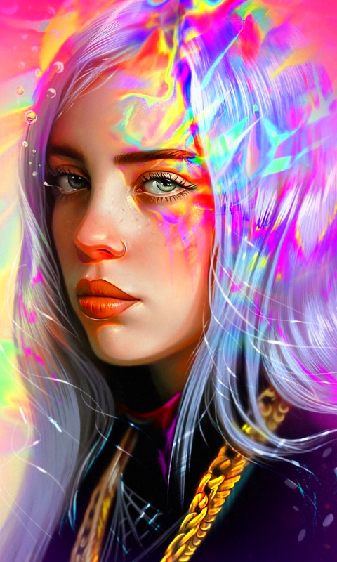 Download mobile wallpaper Music, Singer, American, Lipstick, Billie Eilish for free.