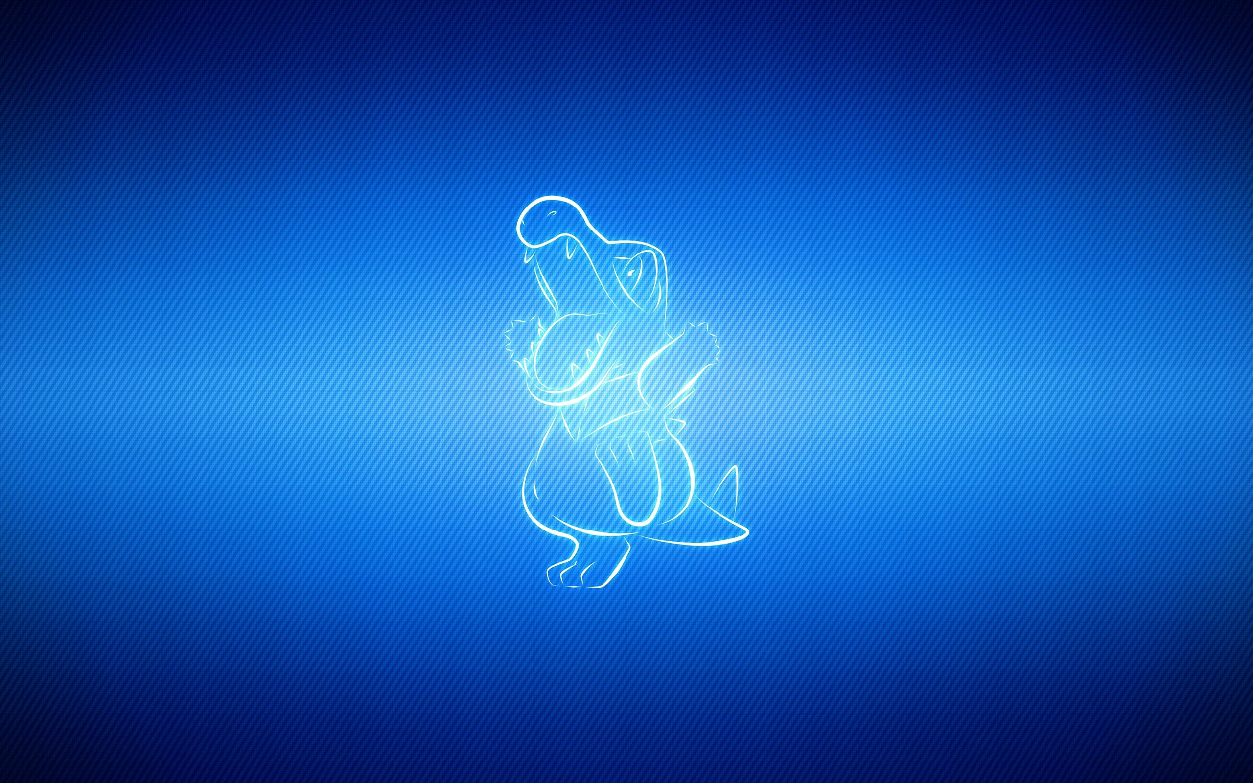 pokémon, pokemon, blue, vector, background, totodile HD wallpaper