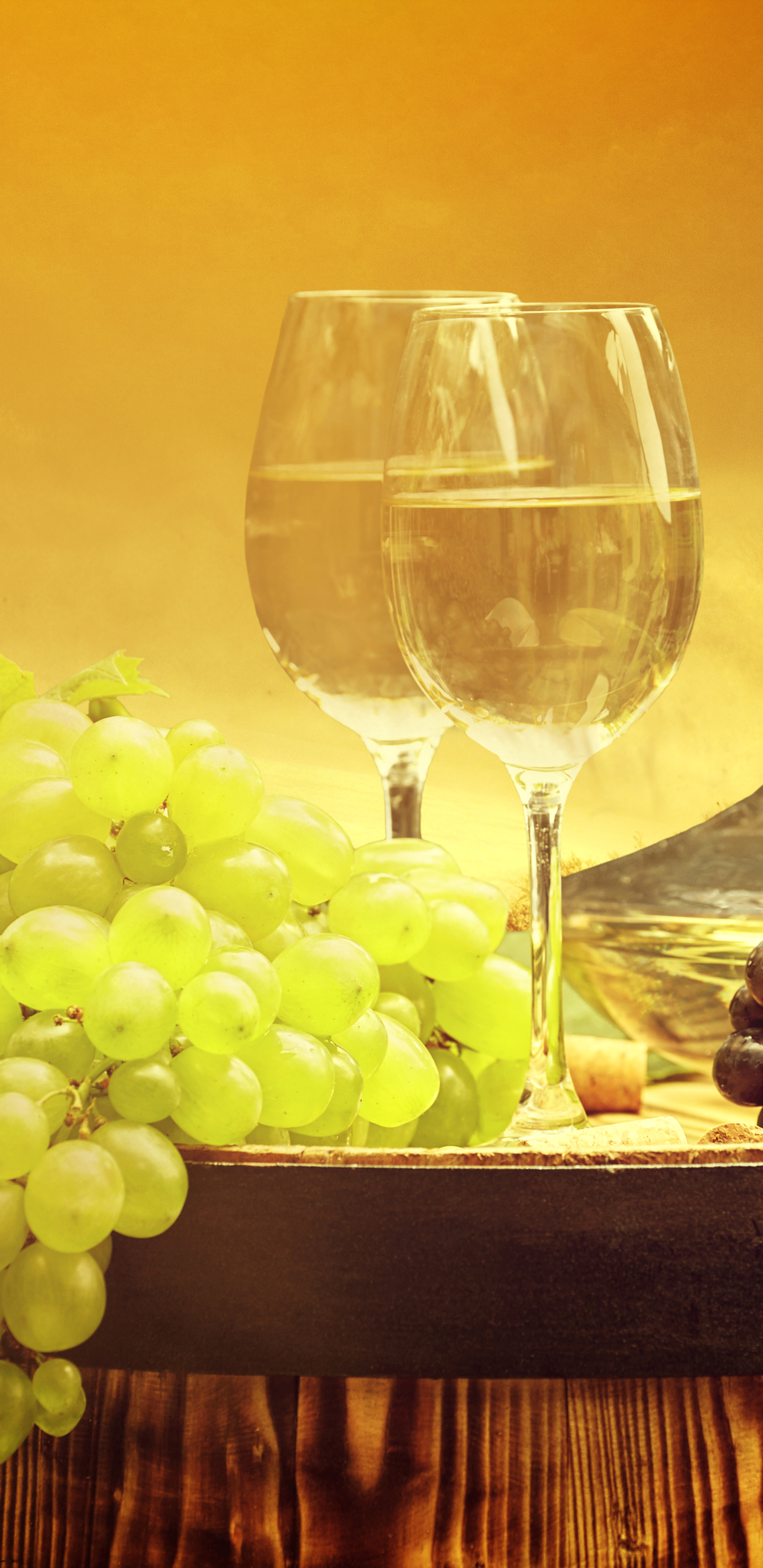 Download mobile wallpaper Food, Grapes, Still Life, Glass, Fruit, Wine for free.