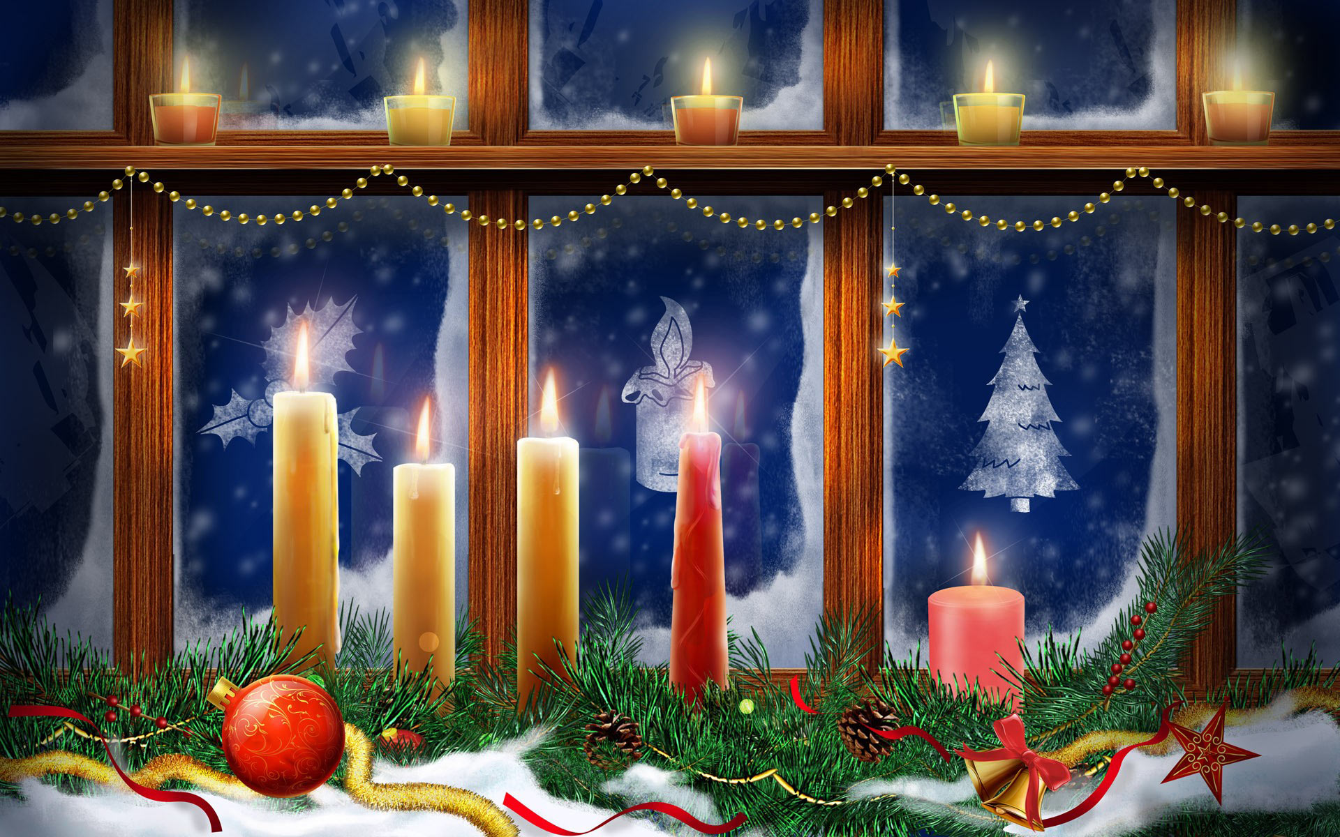 Download mobile wallpaper Candle, Christmas Ornaments, Christmas, Holiday for free.