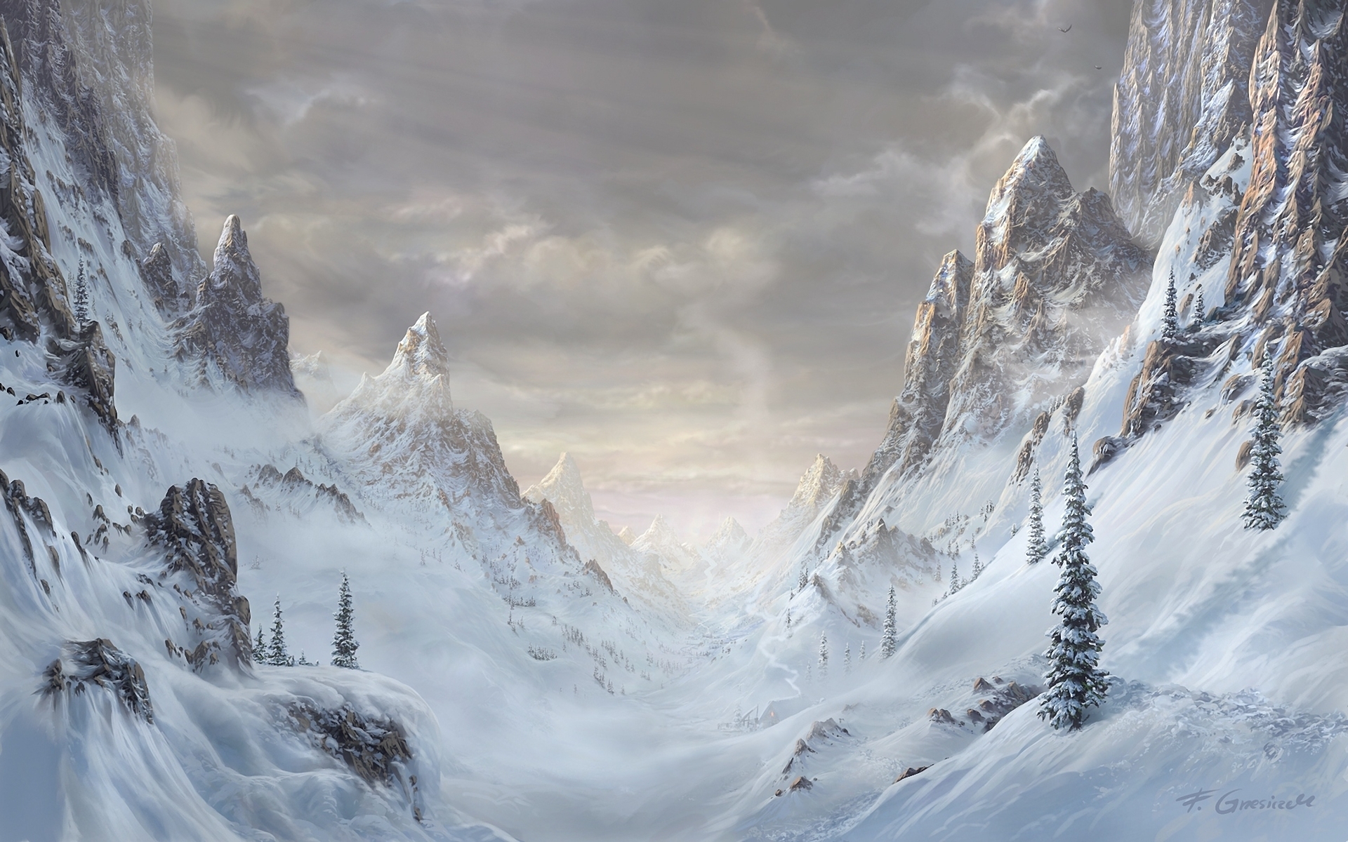 Laden Sie das Berg, Künstlerisch-Bild kostenlos auf Ihren PC-Desktop herunter