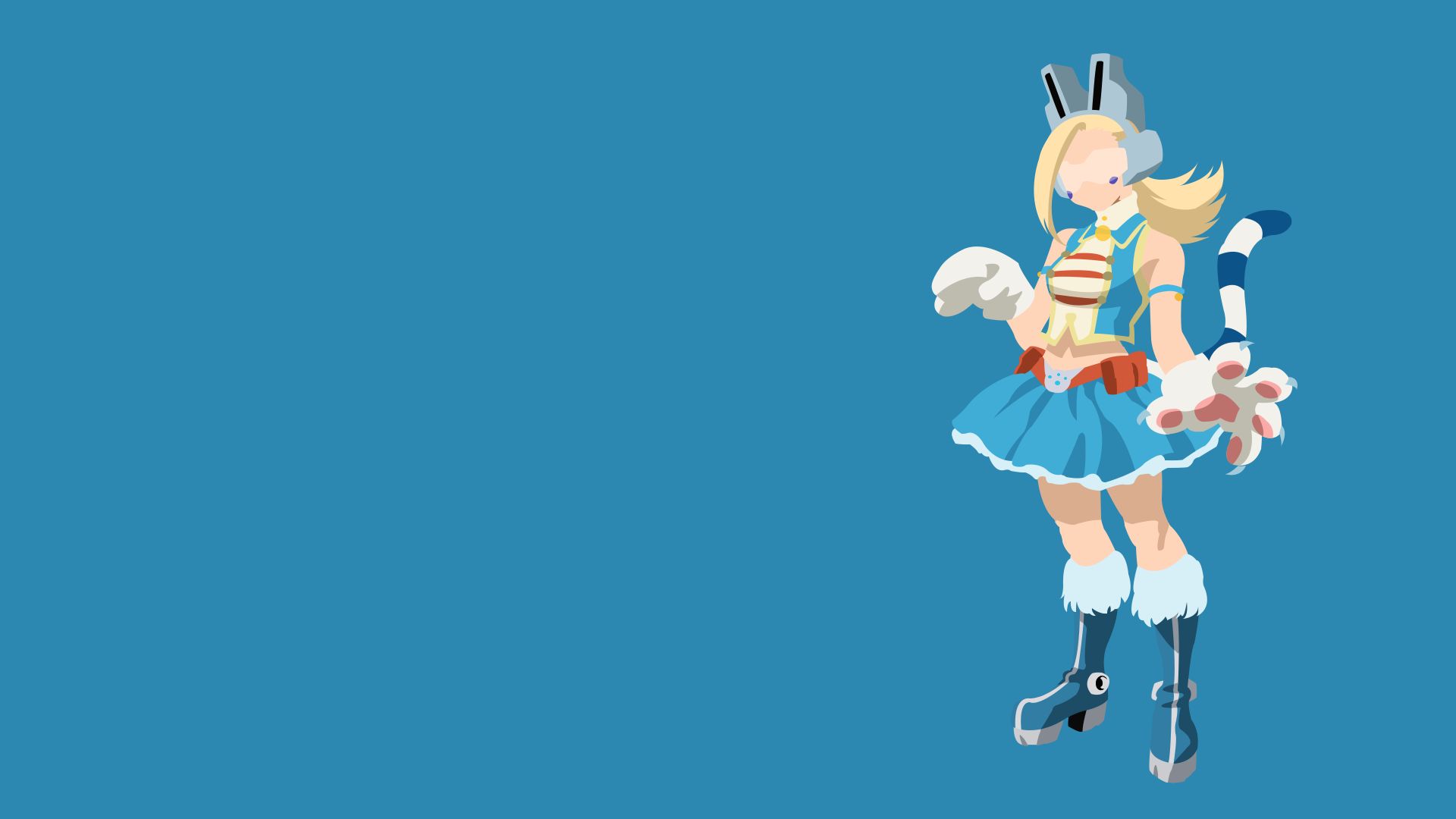 Free download wallpaper Anime, Headphones, Boots, Blonde, Tail, Glasses, Glove, Skirt, Belt, Minimalist, My Hero Academia, Ryuko Tsuchikawa, Pixie Bob (Boku No Hero Academia) on your PC desktop