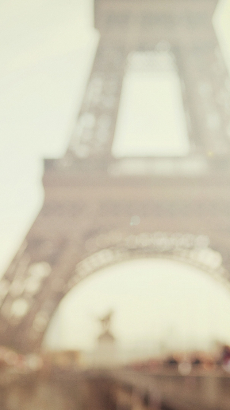 Download mobile wallpaper Paris, Eiffel Tower, Monuments, Blur, France, Monument, Man Made for free.