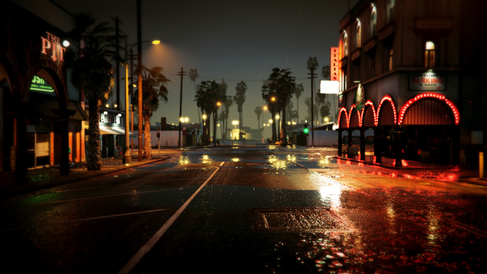 Download mobile wallpaper Night, City, Light, Road, Video Game, Grand Theft Auto, Grand Theft Auto V for free.
