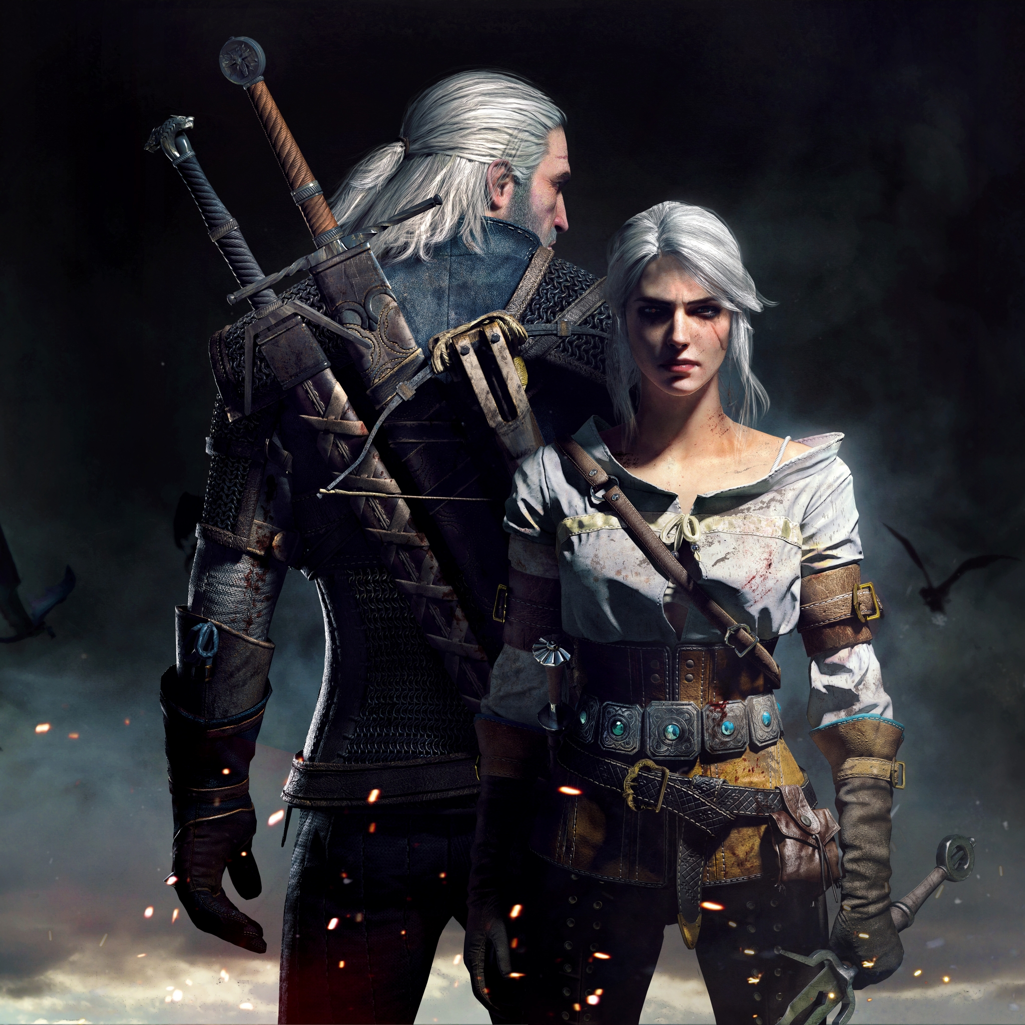 Download mobile wallpaper Video Game, The Witcher, Geralt Of Rivia, The Witcher 3: Wild Hunt, Ciri (The Witcher) for free.