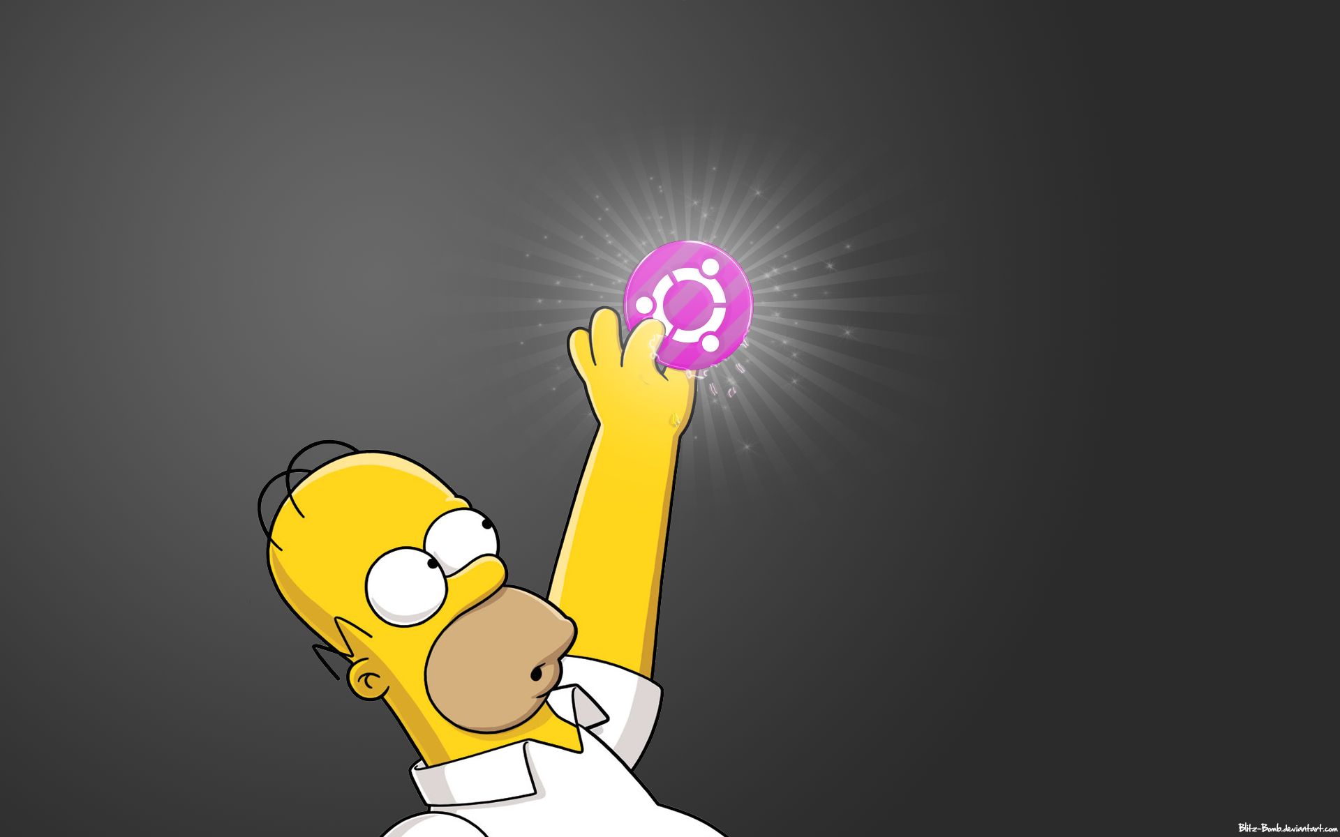 Download mobile wallpaper Ubuntu, The Simpsons, Homer Simpson, Linux, Tv Show for free.