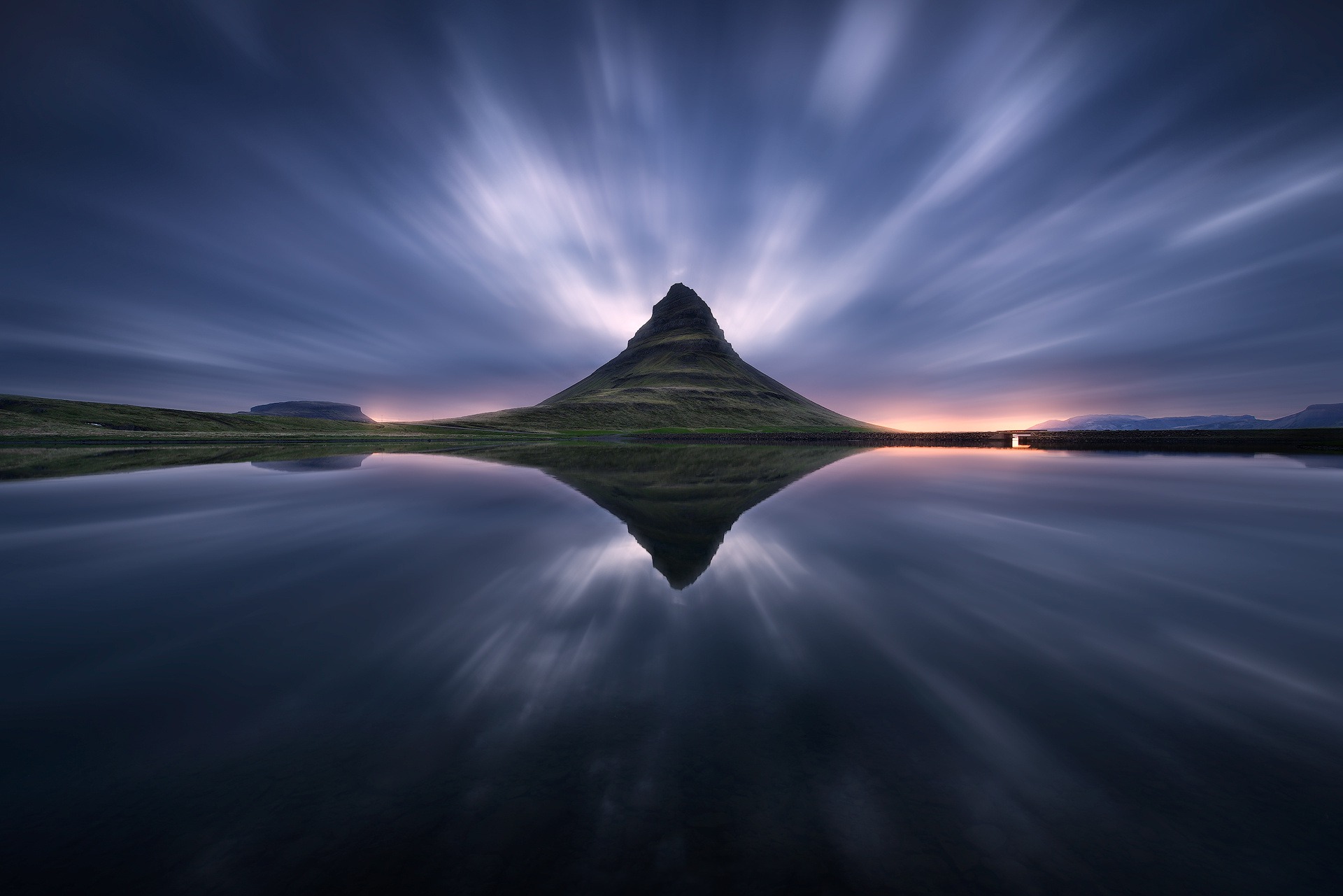 PCデスクトップに水, 山, 反射, 地球, アイスランド画像を無料でダウンロード