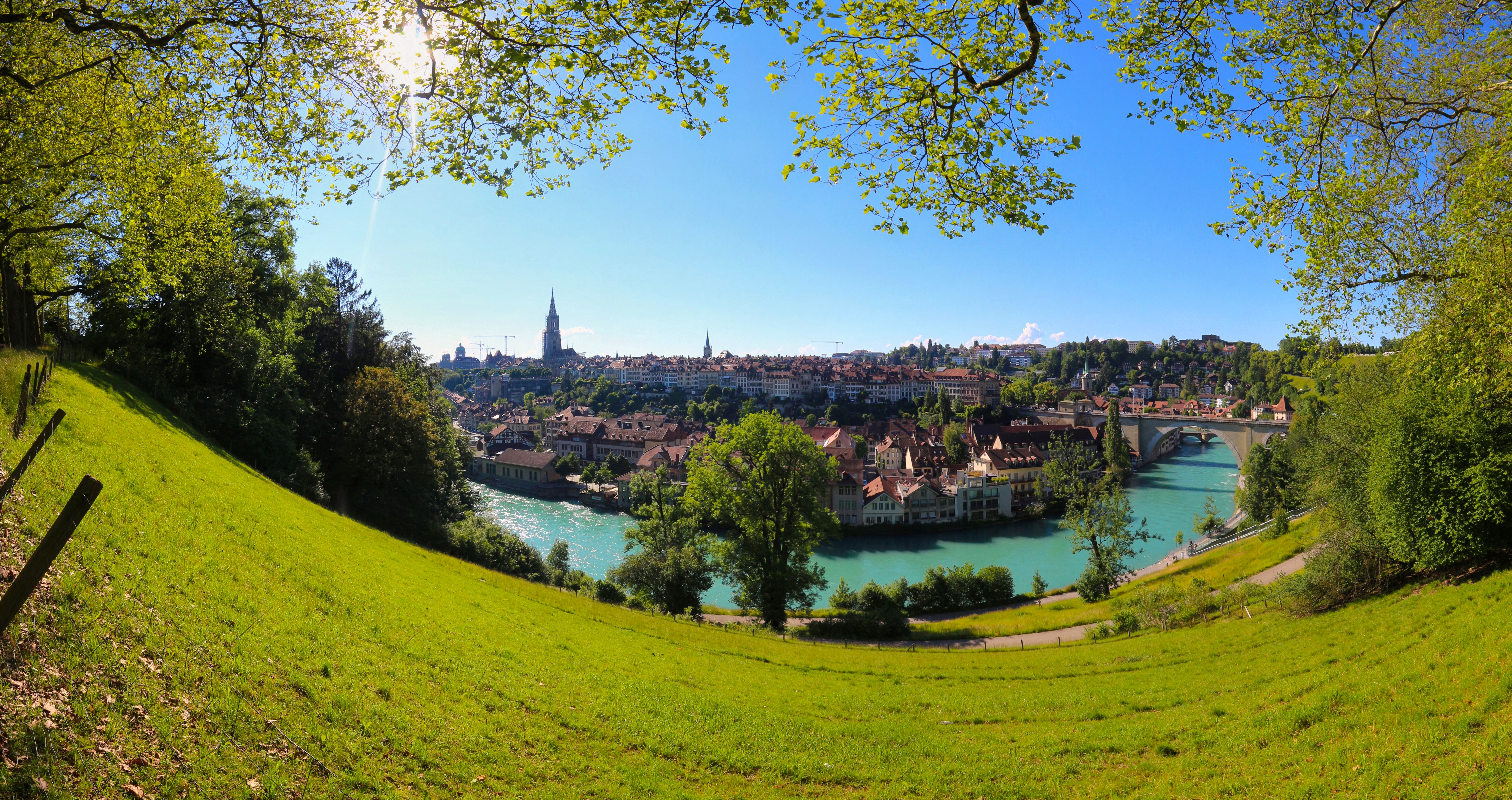 1526715 завантажити шпалери створено людиною, берн, місто, панорама, річка, швейцарія, міста - заставки і картинки безкоштовно