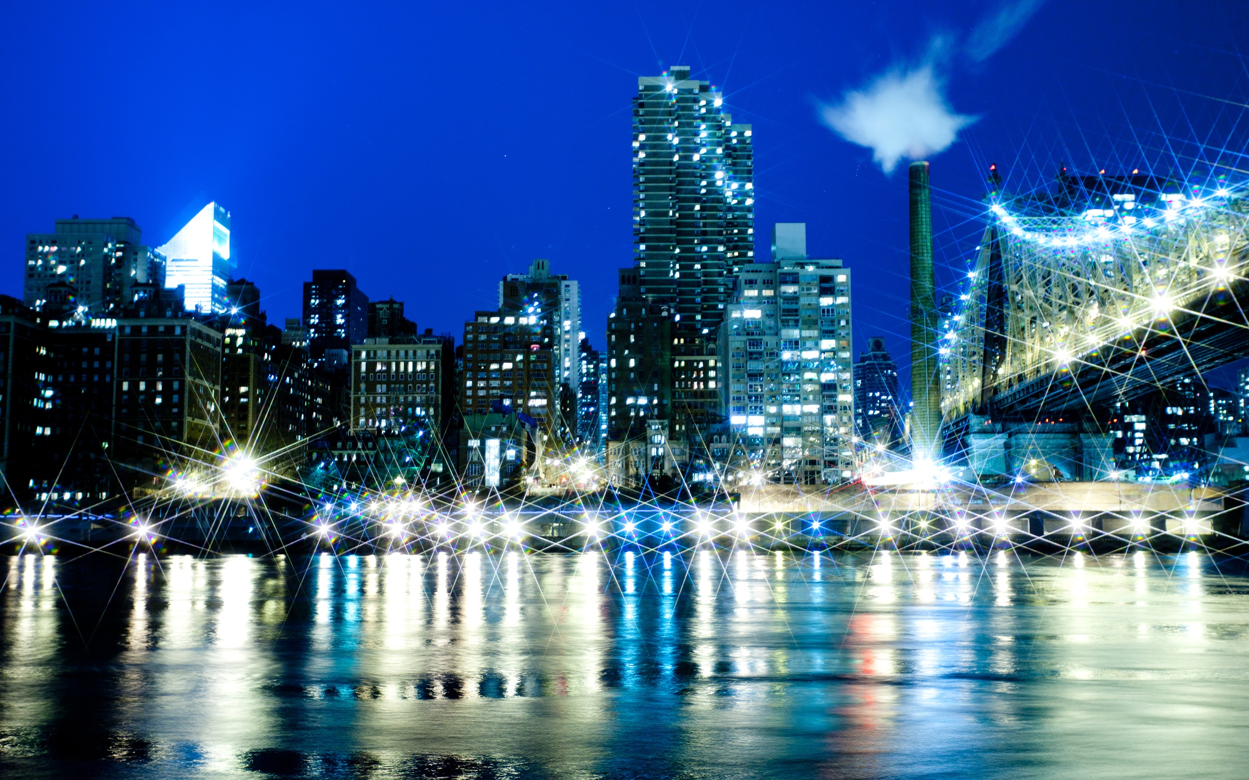 Скачать картинку Мост Квинсборо, Манхэттен, Нью Йорк, Города, Сделано Человеком в телефон бесплатно.