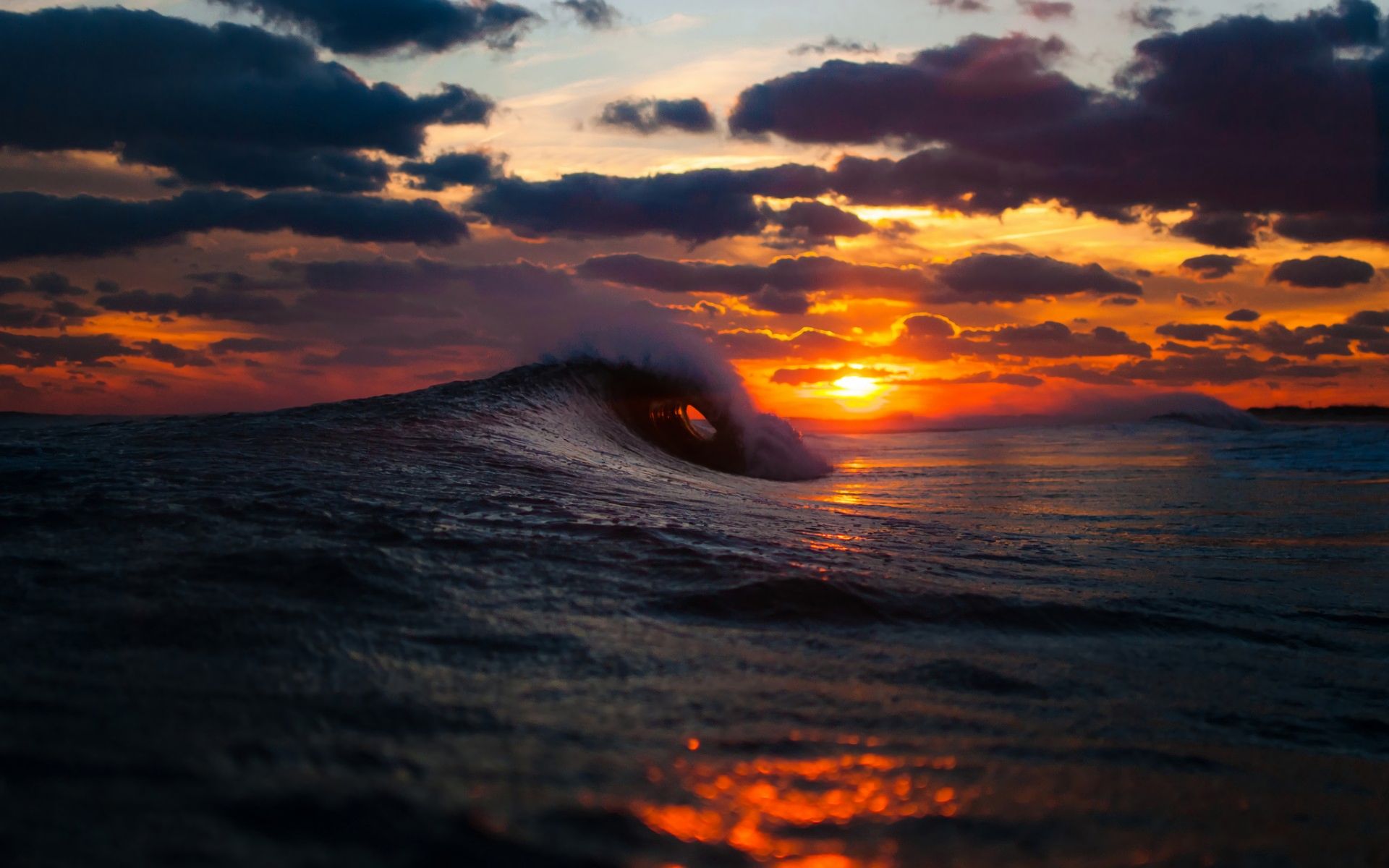 Free download wallpaper Sunset, Sea, Sun, Horizon, Ocean, Earth, Wave on your PC desktop