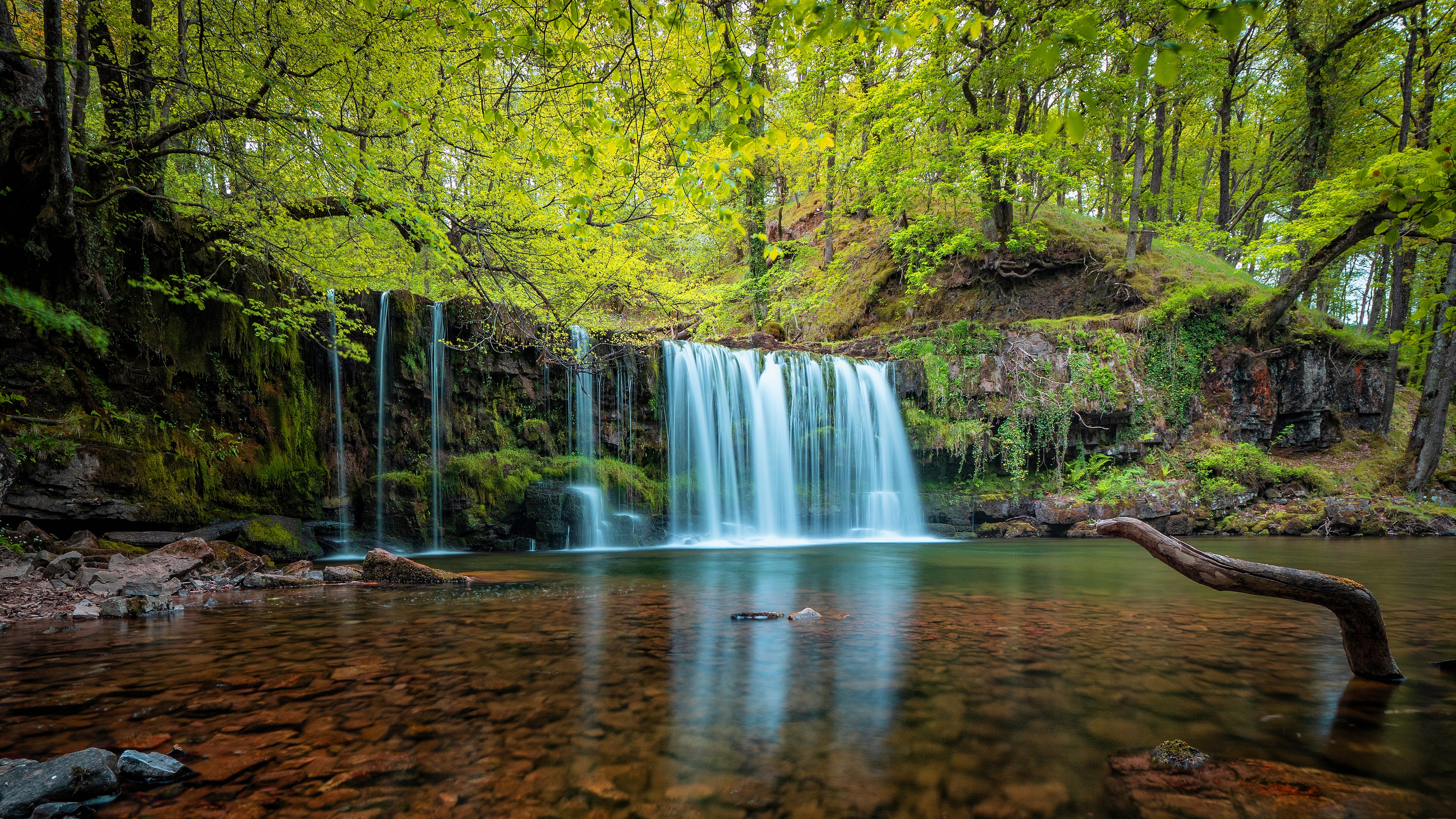 Free download wallpaper Waterfalls, Waterfall, Forest, Earth on your PC desktop