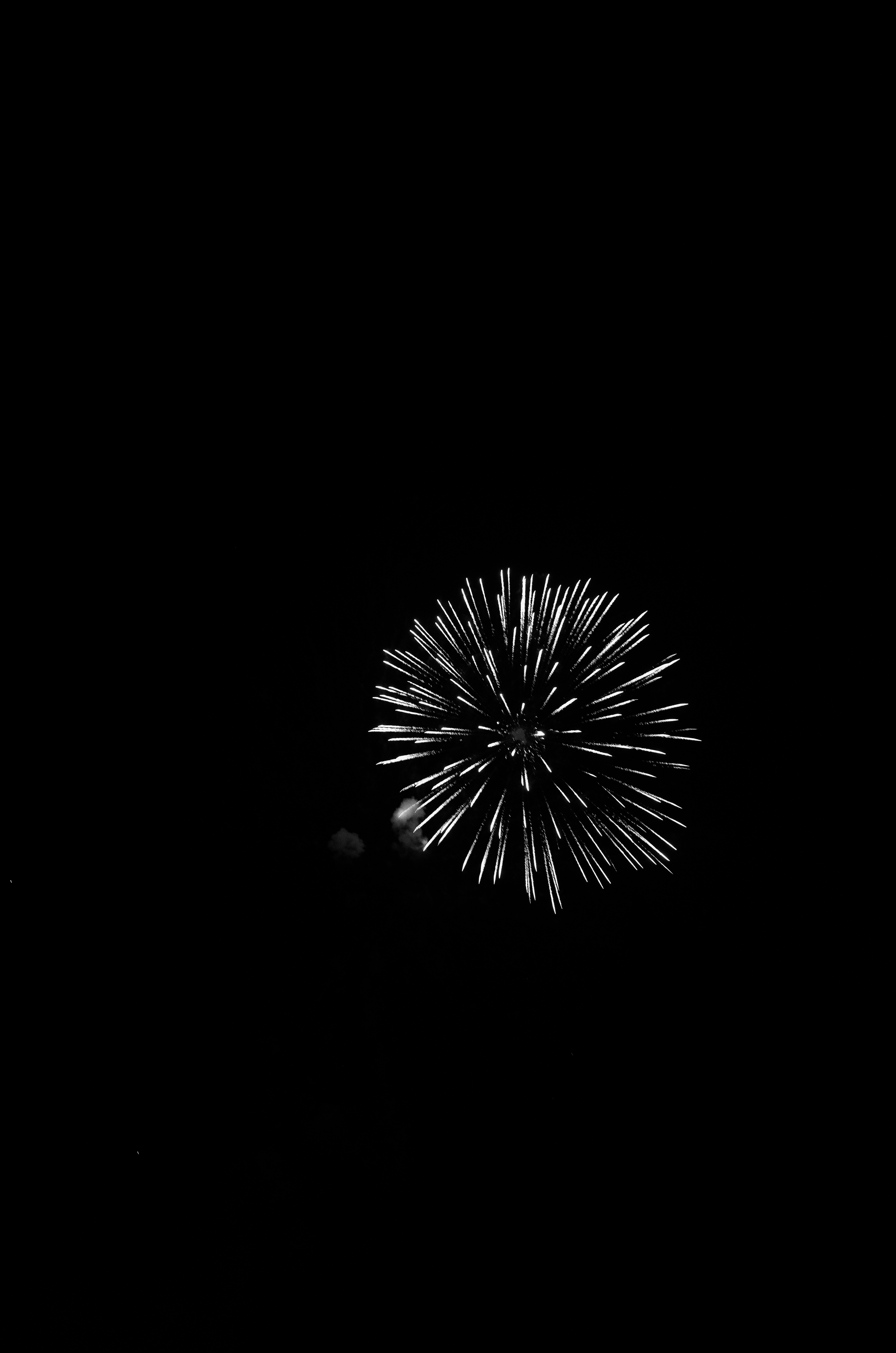 Download mobile wallpaper Chb, Salute, Bw, Fireworks, Firework, Night for free.