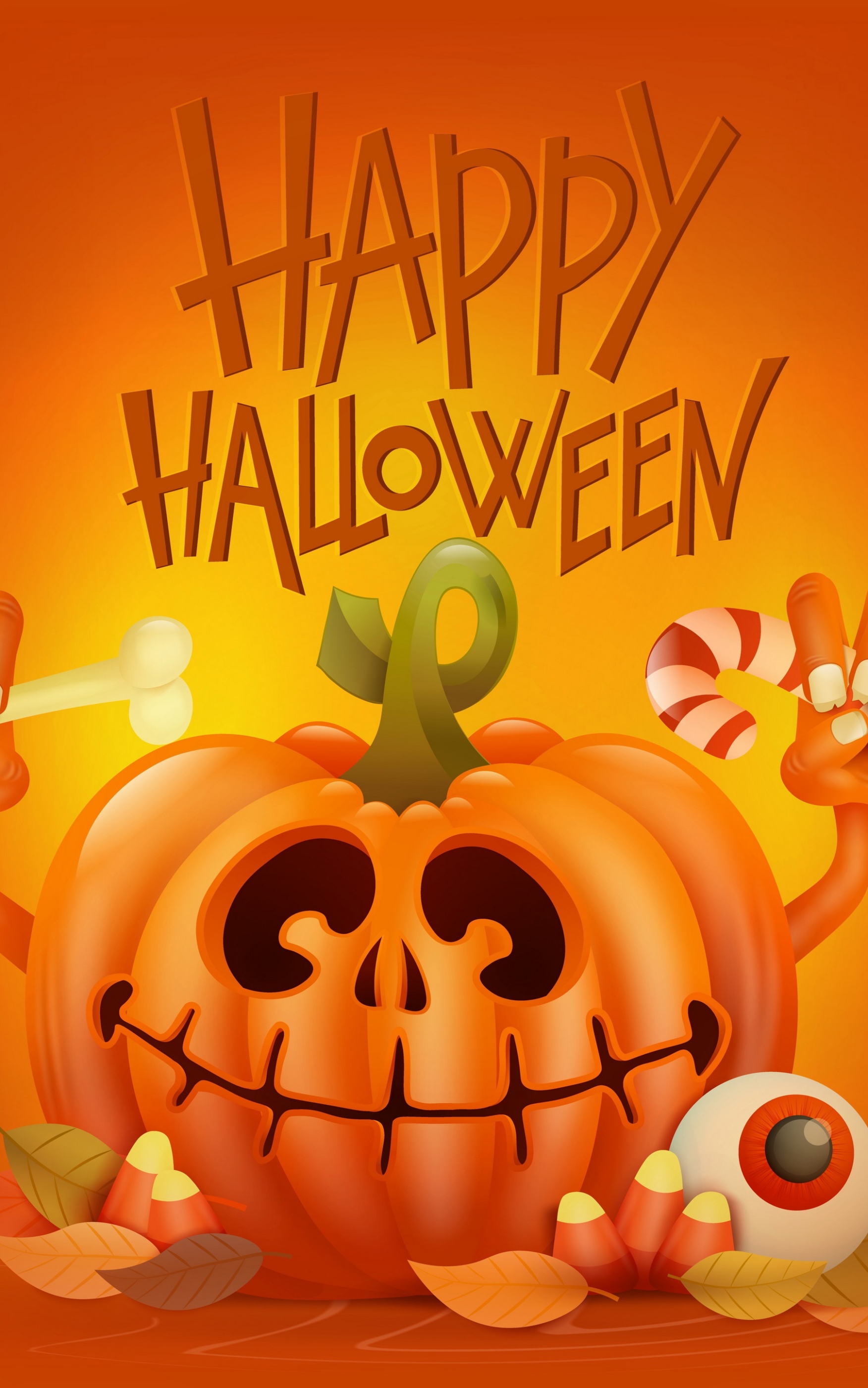 Handy-Wallpaper Feiertage, Halloween, Jack O' Laterne, Fröhliches Halloween, Kürbislaterne kostenlos herunterladen.