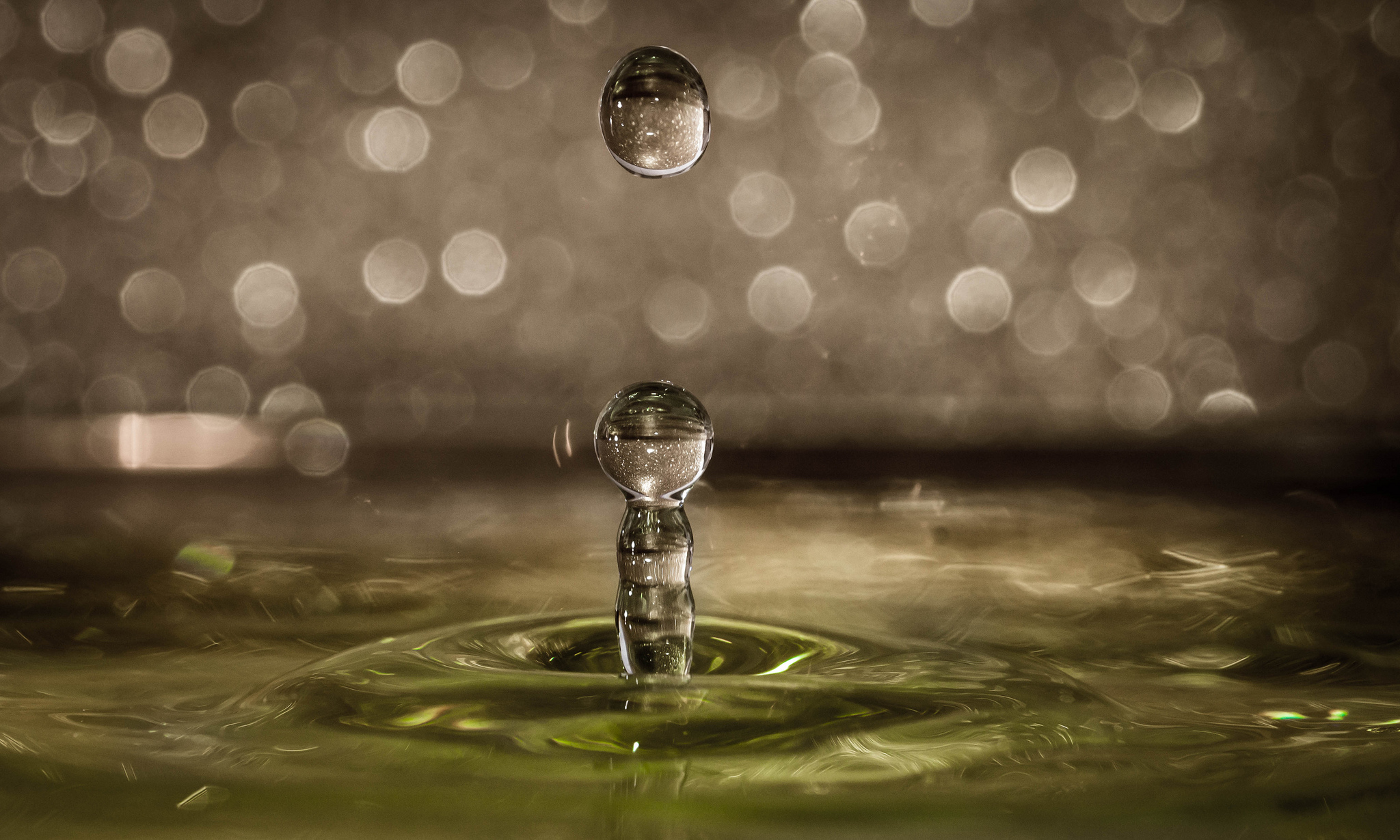 Download mobile wallpaper Water, Macro, Earth, Bokeh, Water Drop for free.