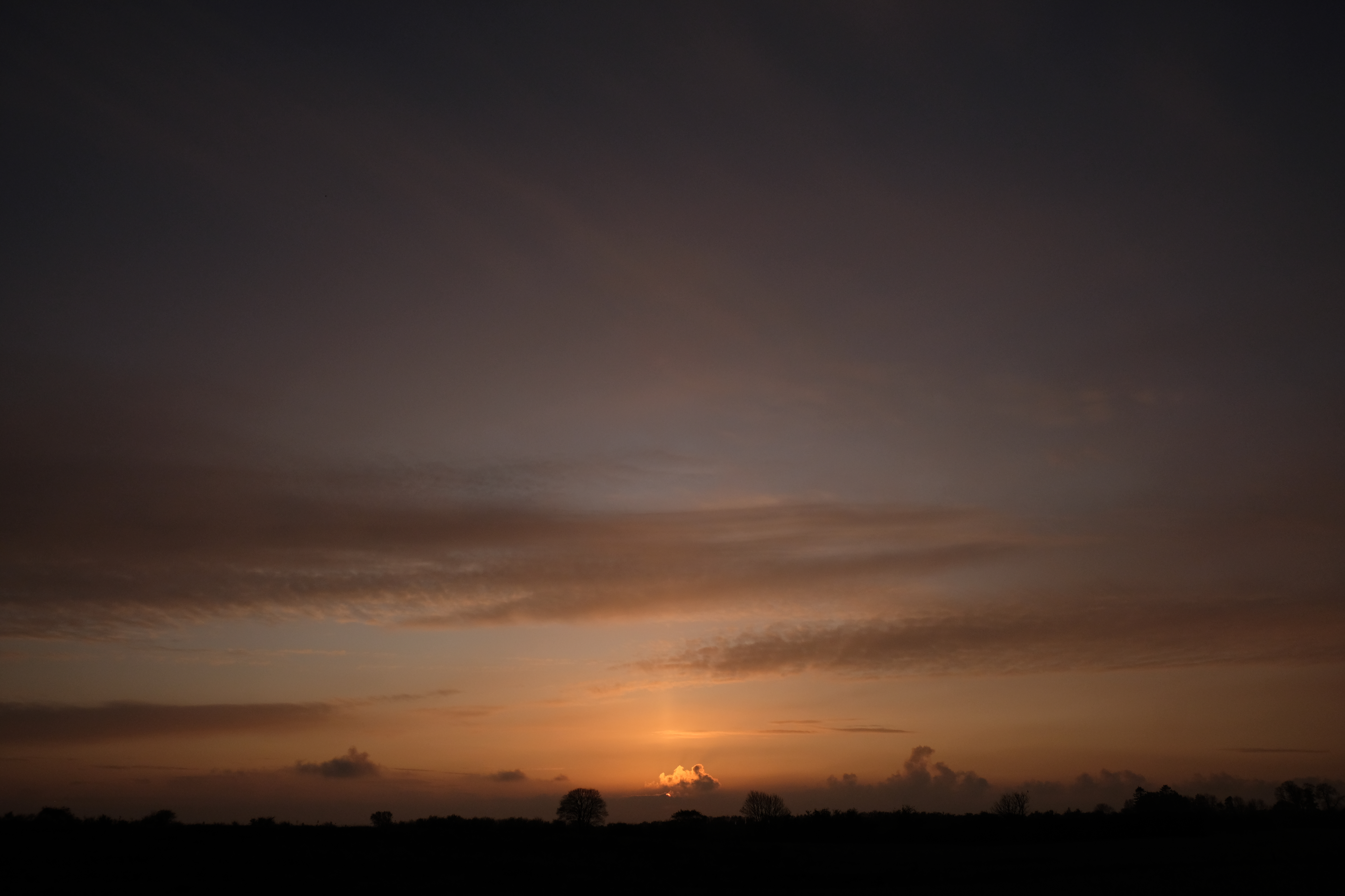 horizon, twilight, landscape, sunset, dark, dusk Phone Background