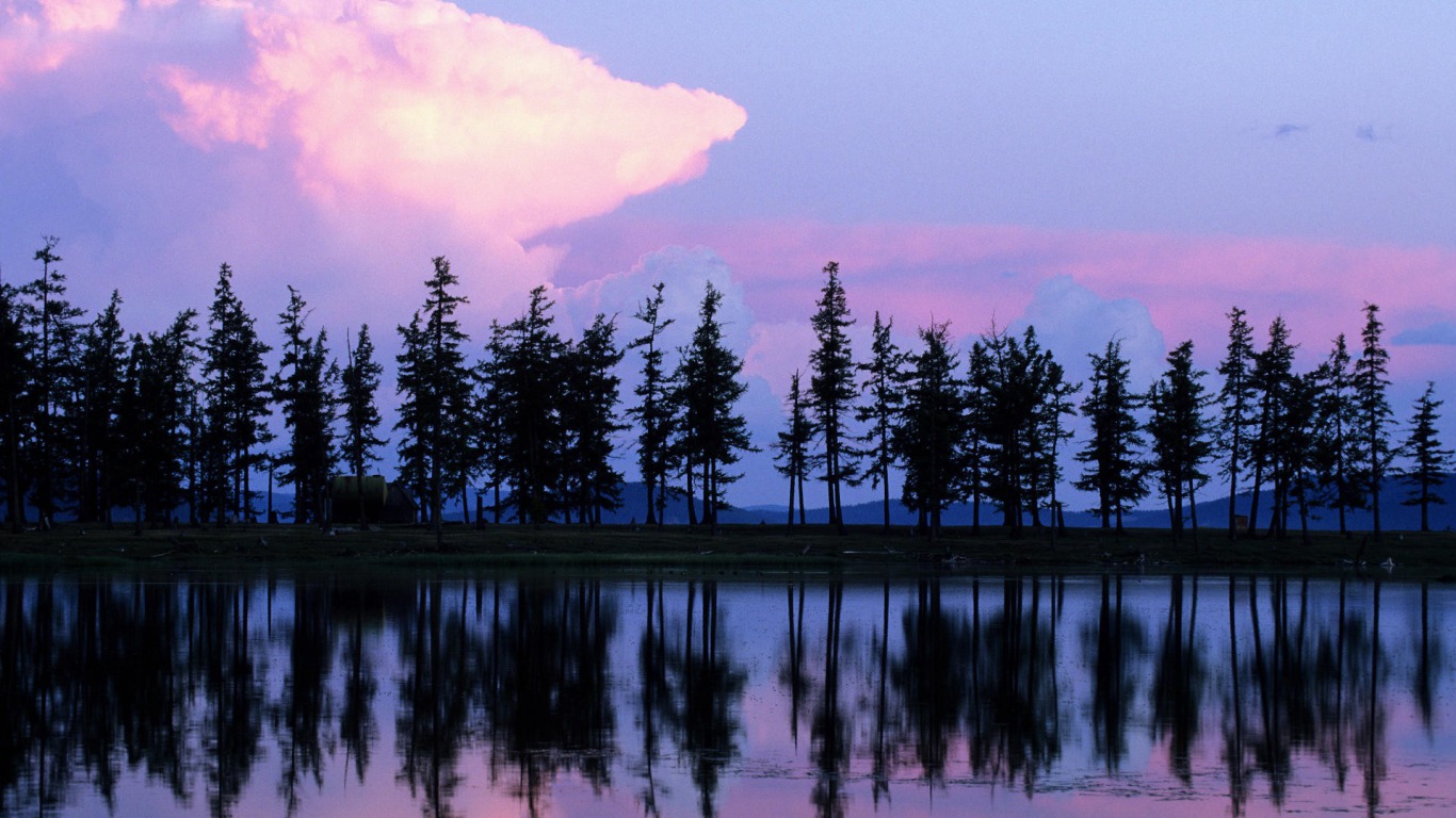 Téléchargez gratuitement l'image Nuit, Crépuscule, Lac, Silhouette, Arbre, Ciel, La Nature, Terre/nature, Soirée sur le bureau de votre PC