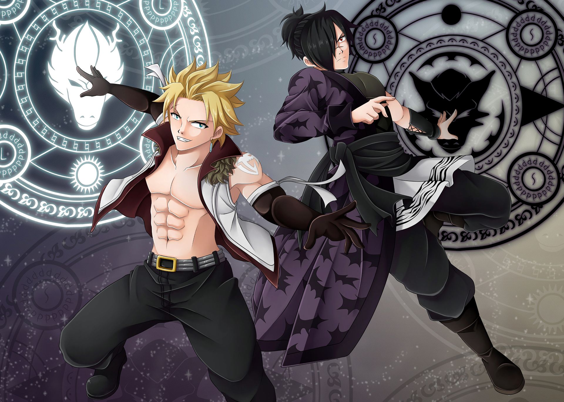 anime, fairy tail, rogue cheney, sting eucliffe
