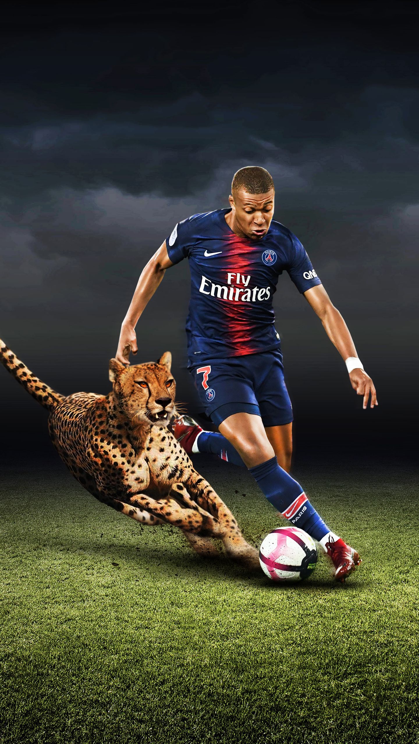 Download mobile wallpaper Sports, Soccer, Paris Saint Germain F C, Kylian Mbappé for free.