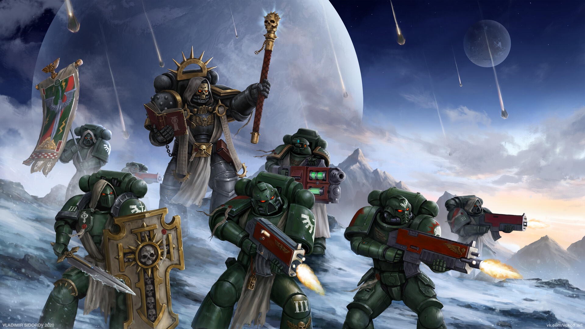 Download mobile wallpaper Warhammer, Warrior, Armor, Warhammer 40K, Video Game, Gun for free.