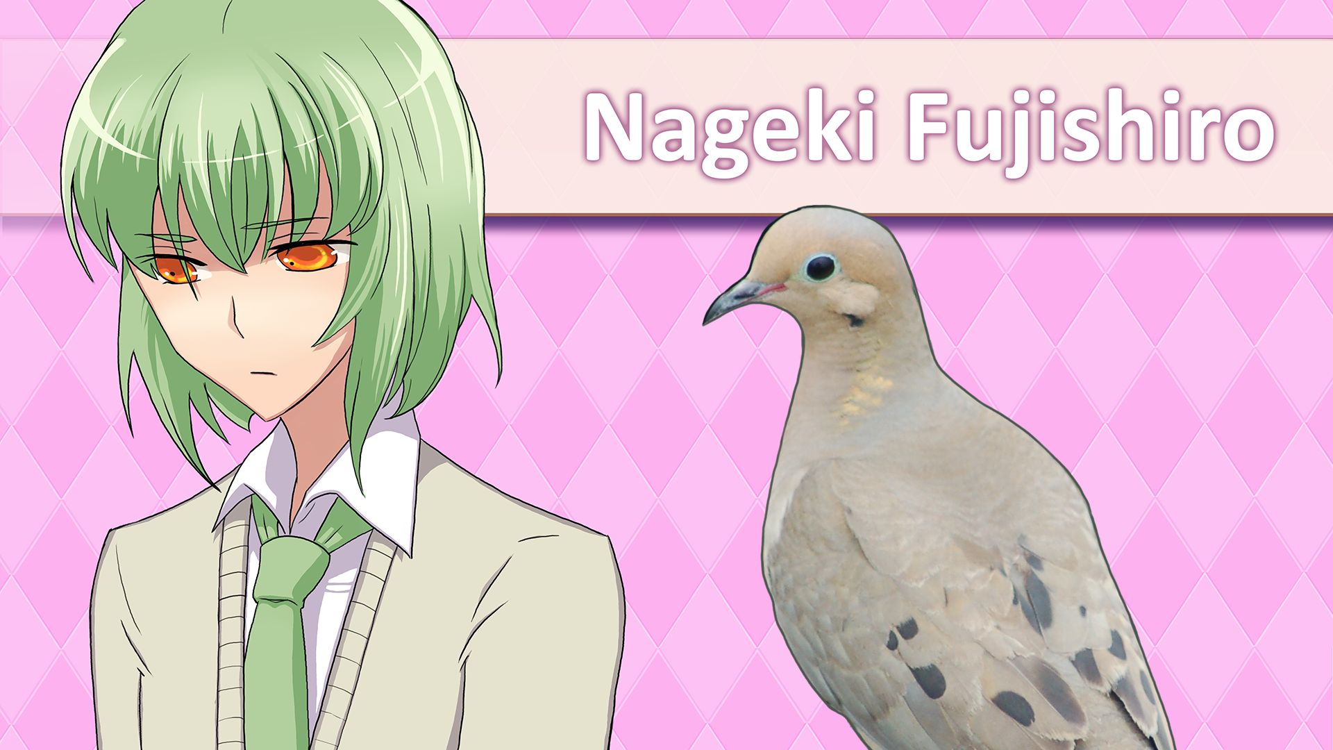 video game, hatoful boyfriend, nageki fujishiro