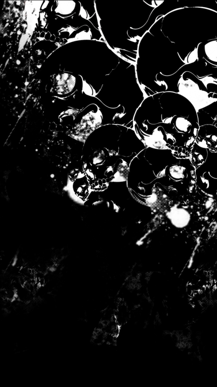 Download mobile wallpaper Dark, Skull for free.