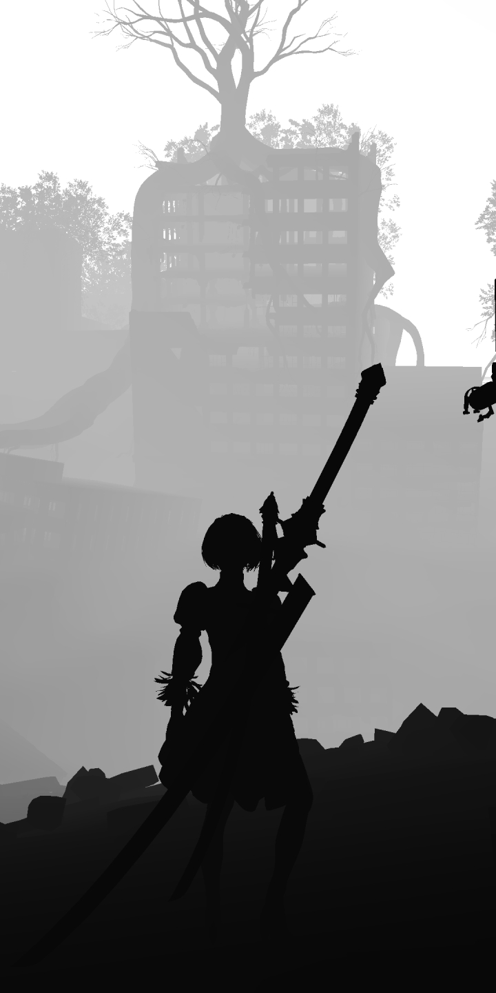 Téléchargez des papiers peints mobile Noir Blanc, Jeux Vidéo, Noir & Blanc, Nier: Automata gratuitement.