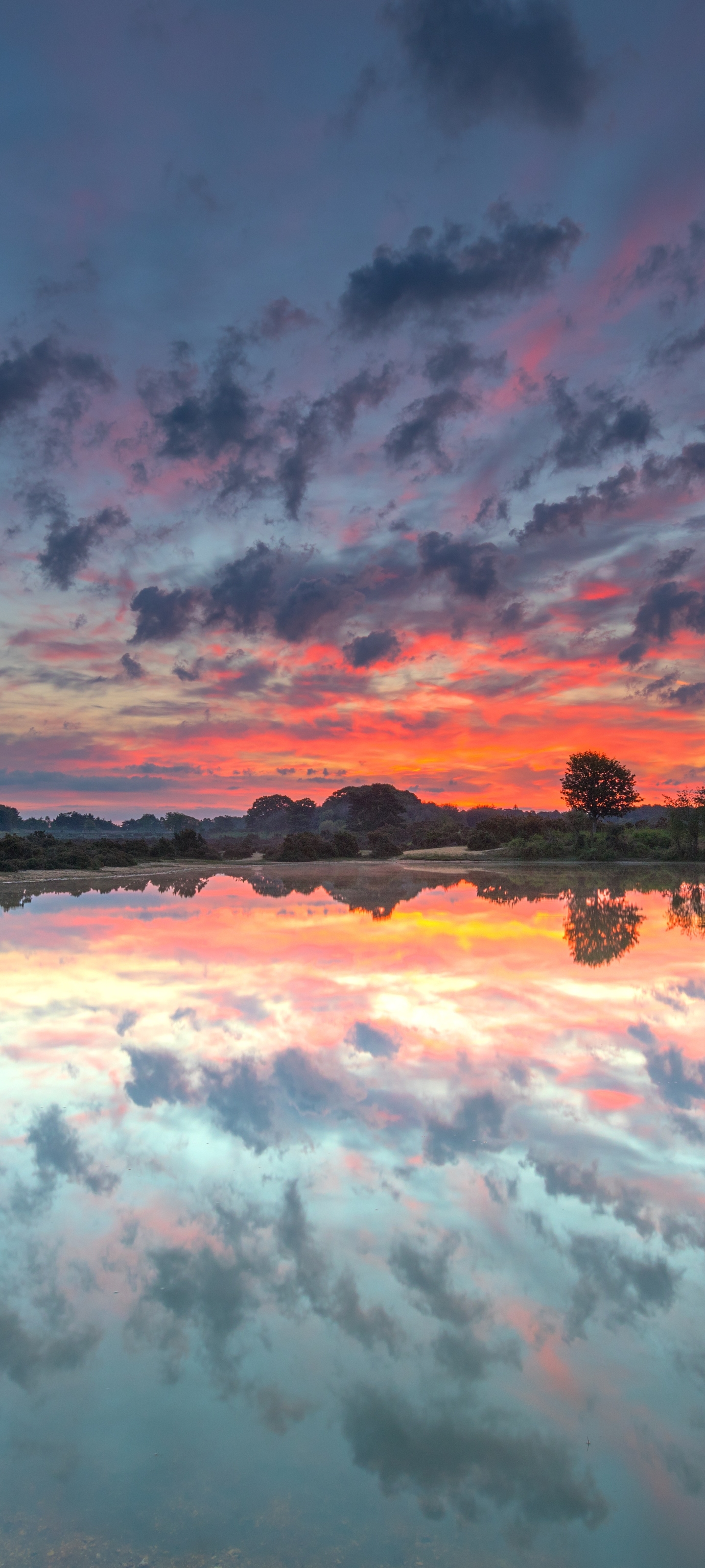 Download mobile wallpaper Nature, Sunset, Sky, Reflection, Earth, Cloud for free.