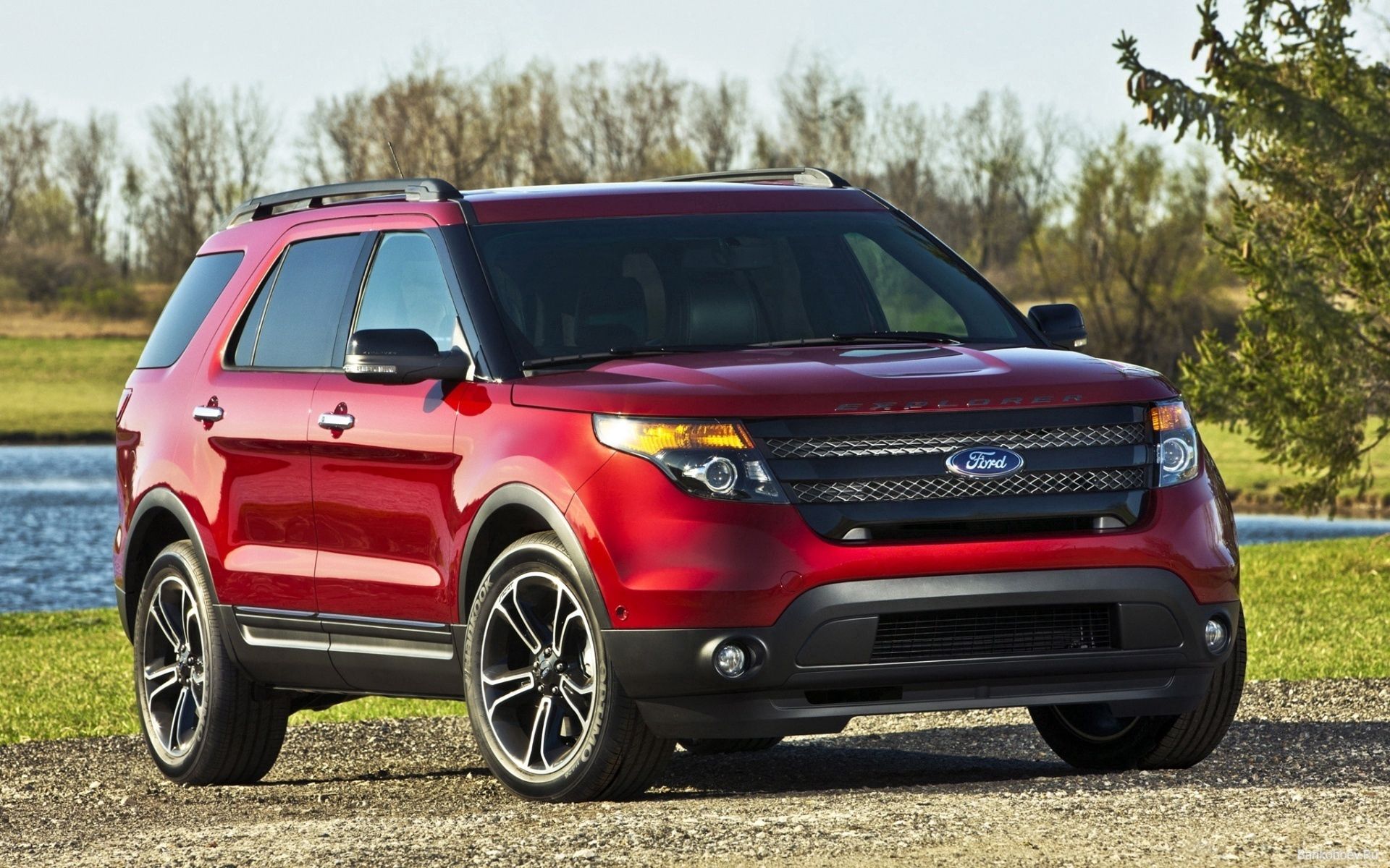 Horizontal Wallpaper ford, auto, cars, red, ford explorer