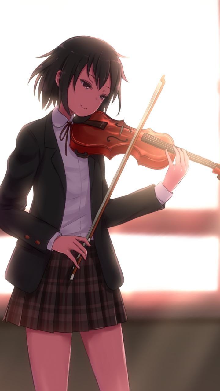 Download mobile wallpaper Anime, Violin, Original for free.
