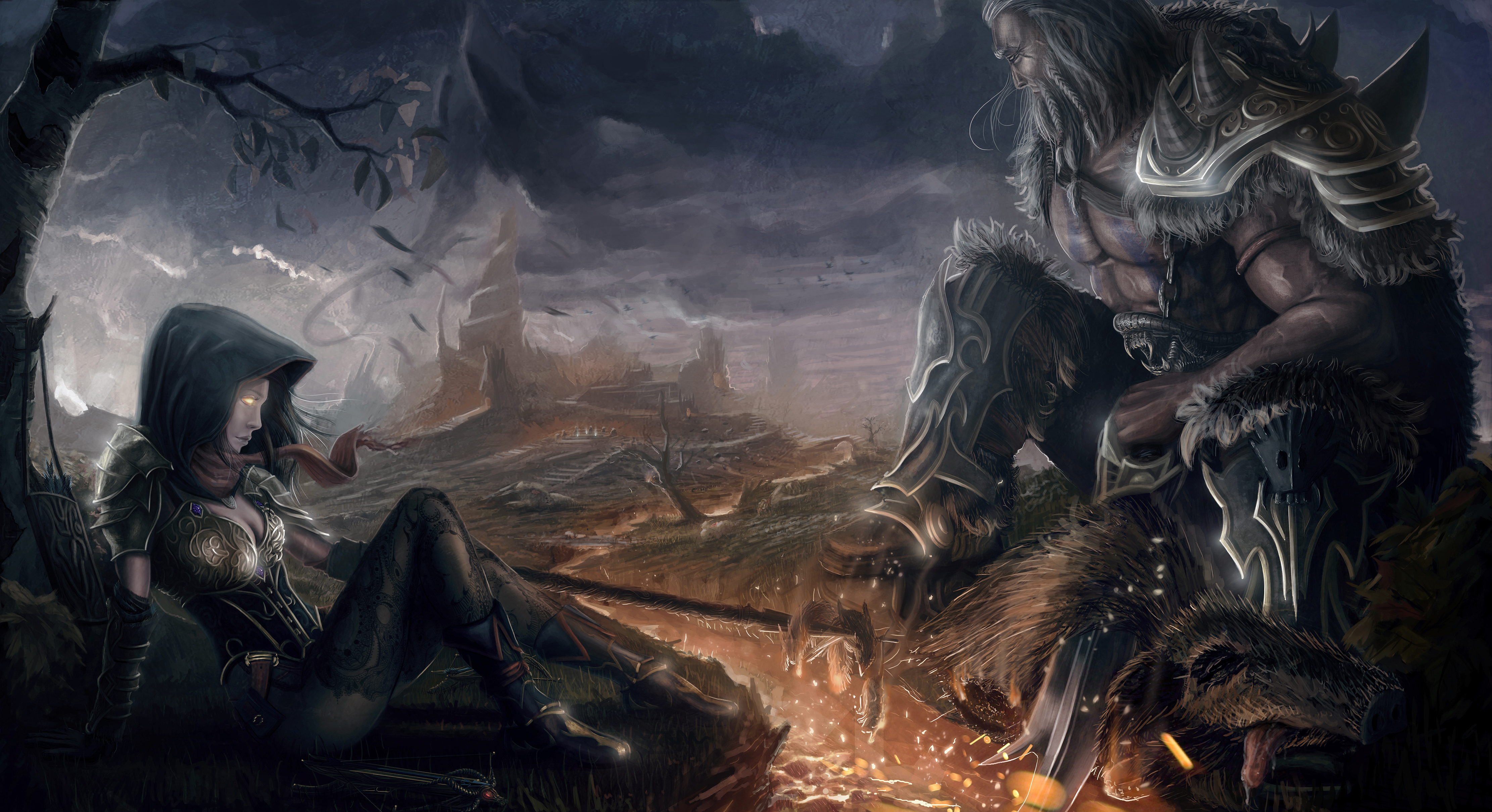 Download mobile wallpaper Demon Hunter (Diablo Iii), Diablo Iii: Reaper Of Souls, Barbarian (Diablo Iii), Diablo, Video Game for free.