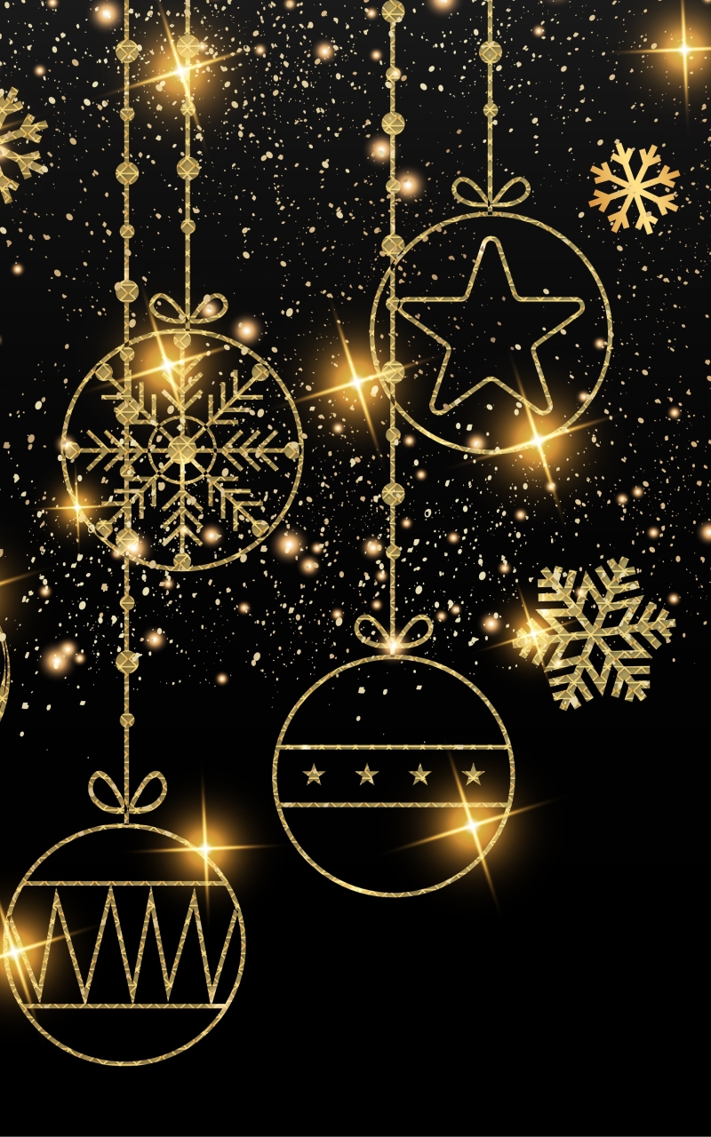 Download mobile wallpaper Christmas, Holiday, Merry Christmas, Bauble, Happy New Year for free.