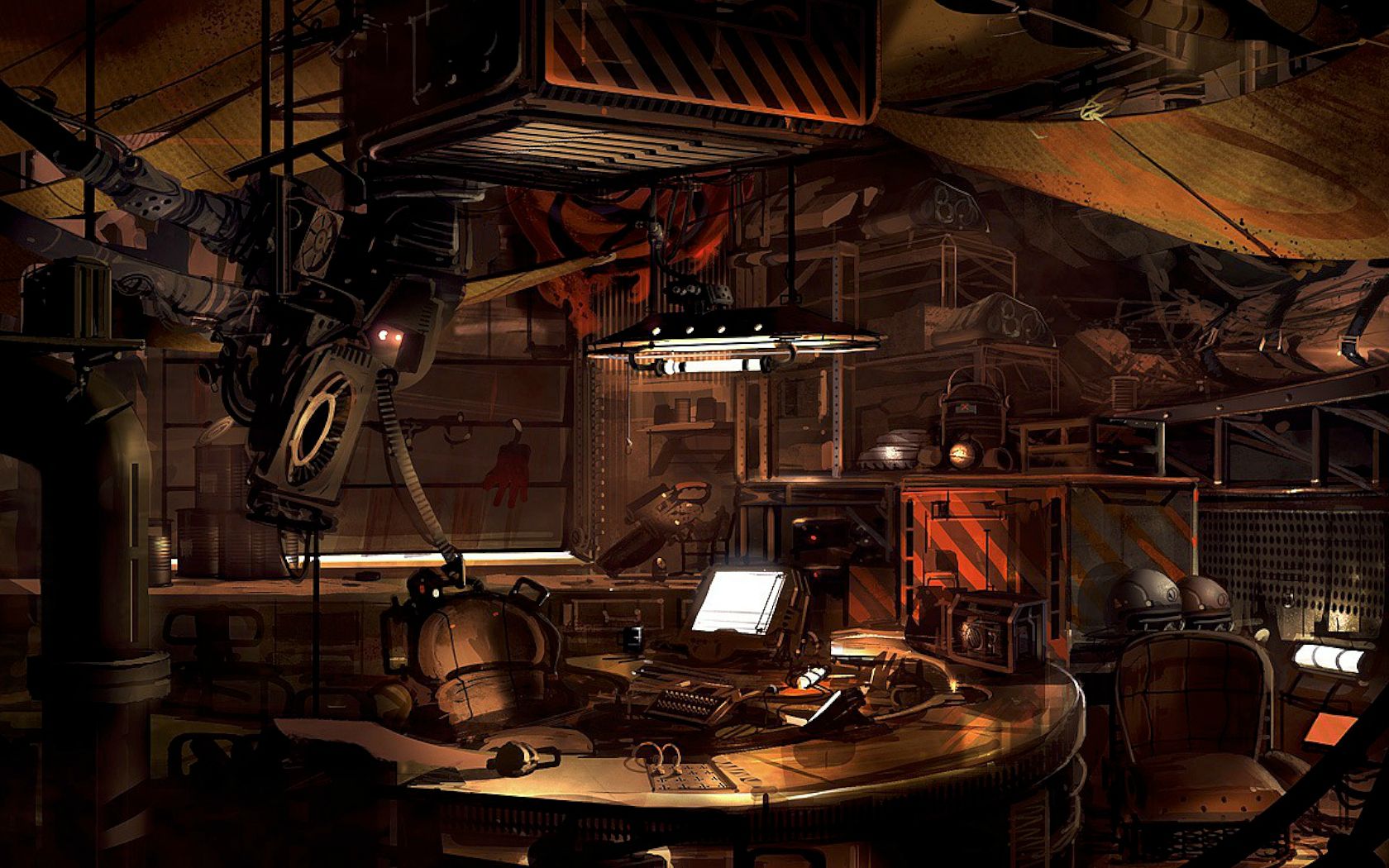 Download mobile wallpaper Cyberpunk, Room, Sci Fi for free.