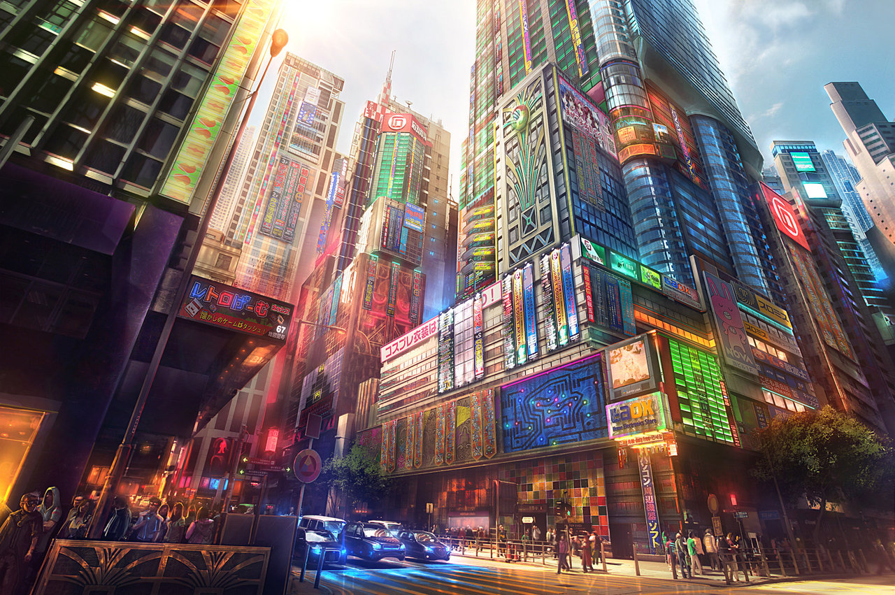 Download mobile wallpaper Anime, City for free.