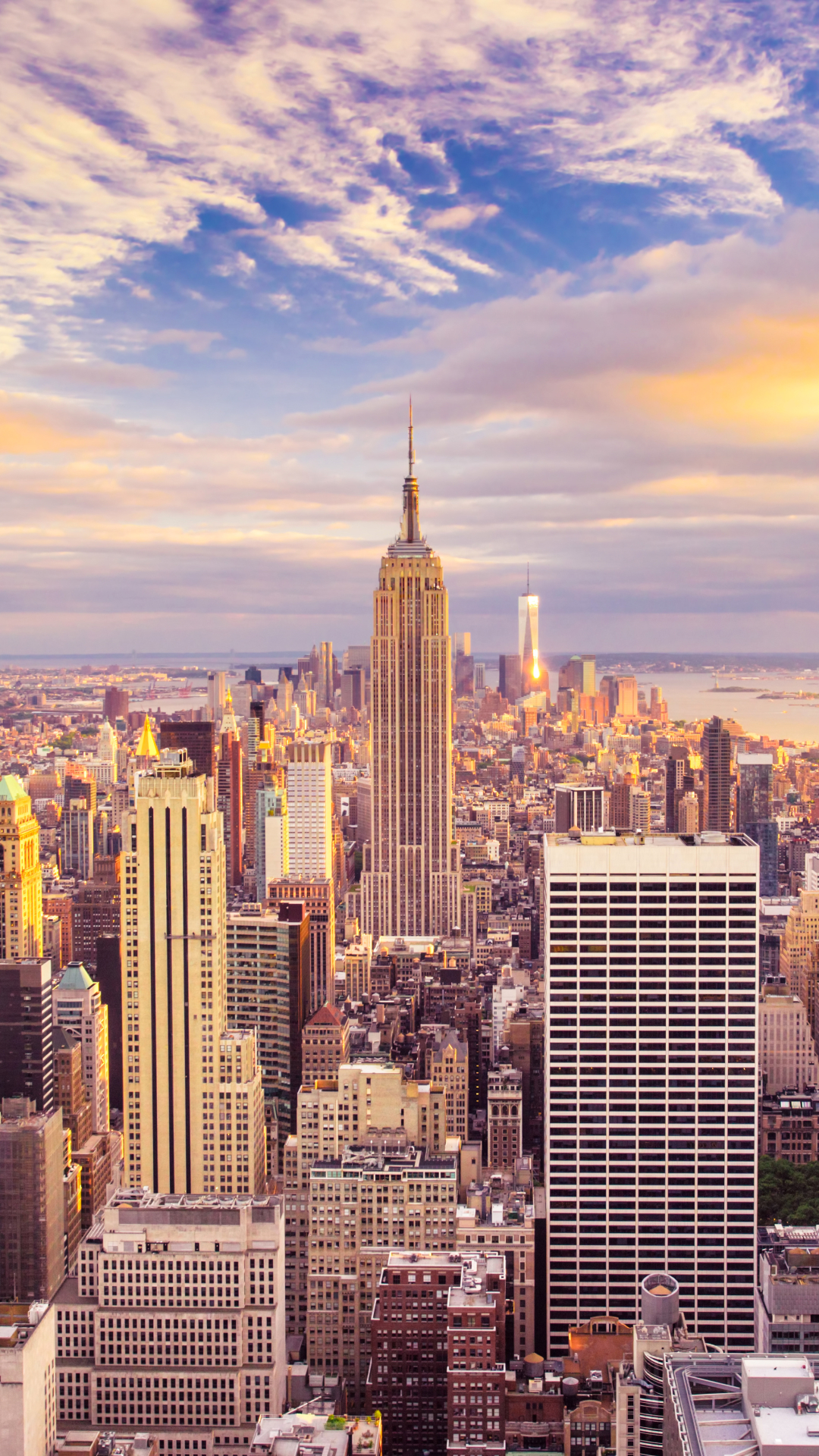 Download mobile wallpaper Cities, Usa, City, Skyscraper, Building, Horizon, Cityscape, New York, Empire State Building, Man Made for free.