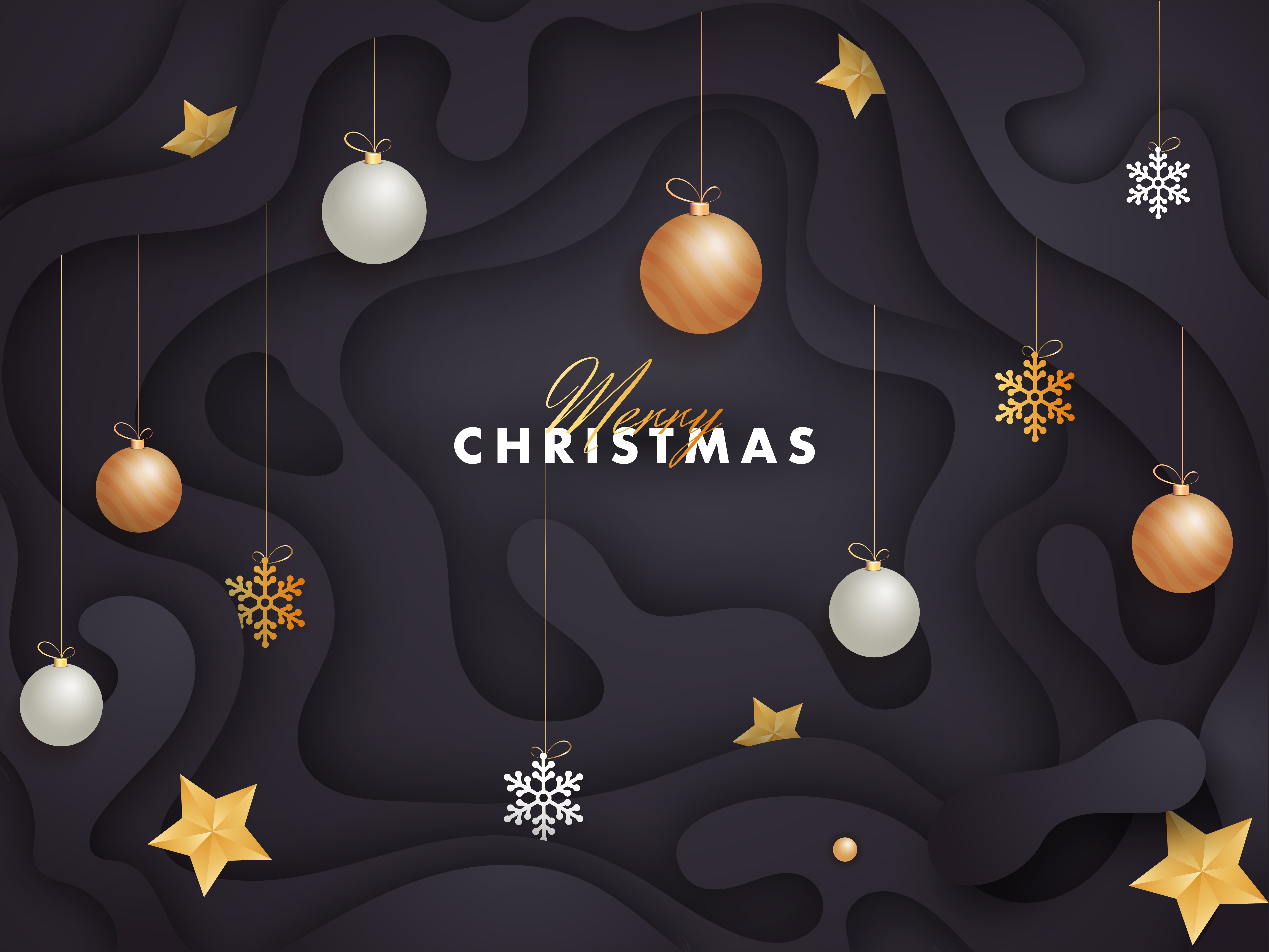 Download mobile wallpaper Christmas, Holiday, Snowflake, Merry Christmas, Bauble for free.