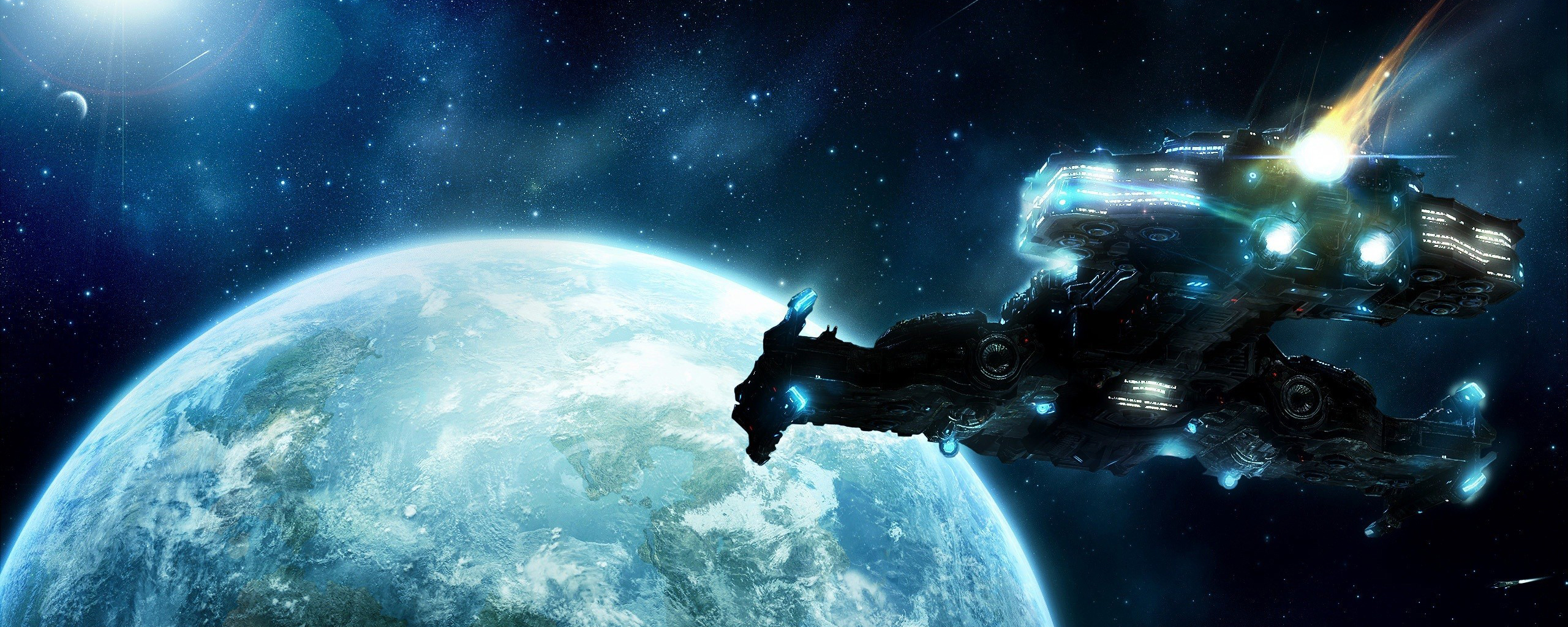 Descarga gratis la imagen Starcraft, Espacio, Planeta, Ciencia Ficción, Nave Espacial, Videojuego en el escritorio de tu PC