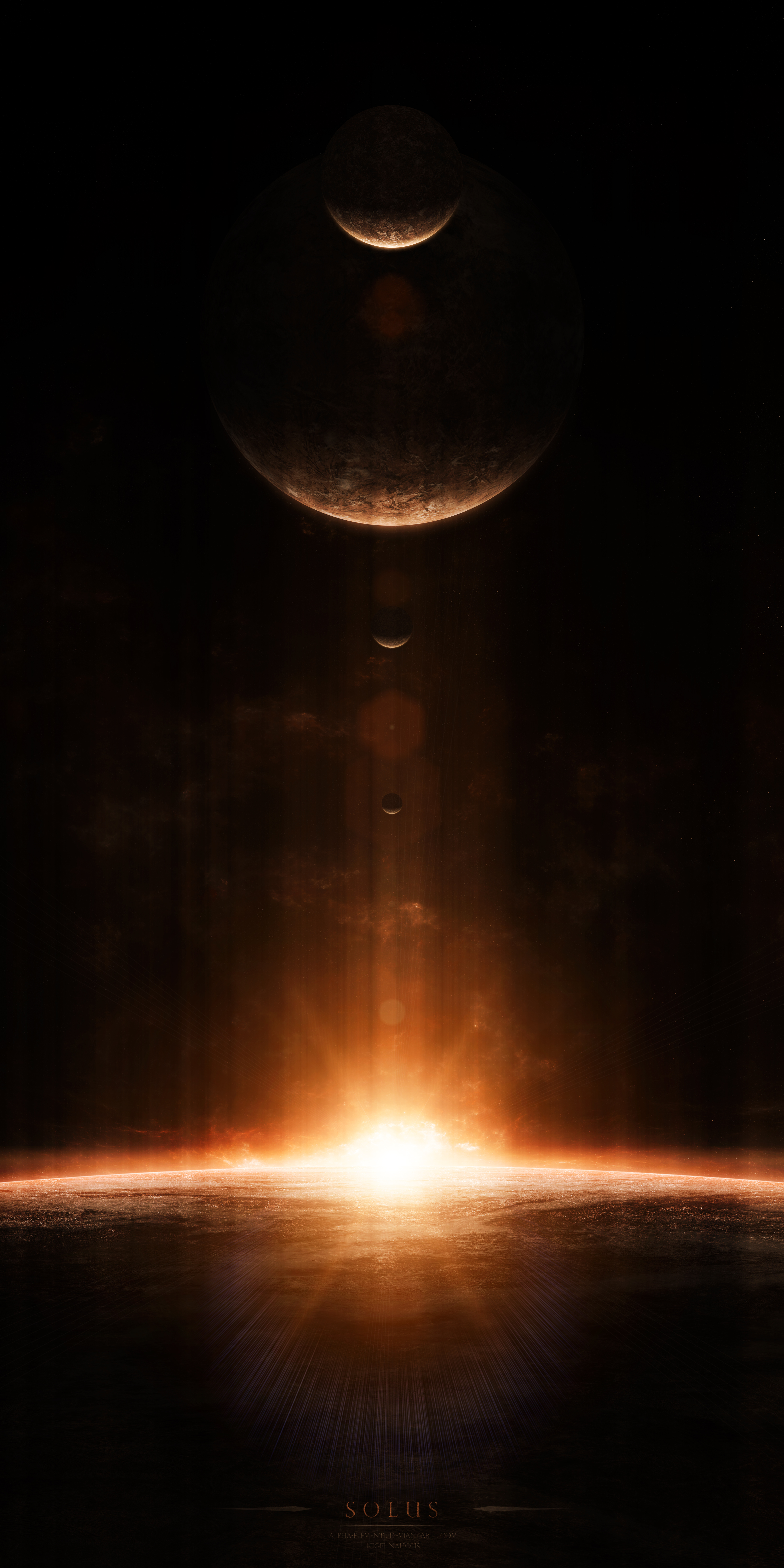 Download mobile wallpaper Glare, Flash, Shining, Universe, Planets for free.