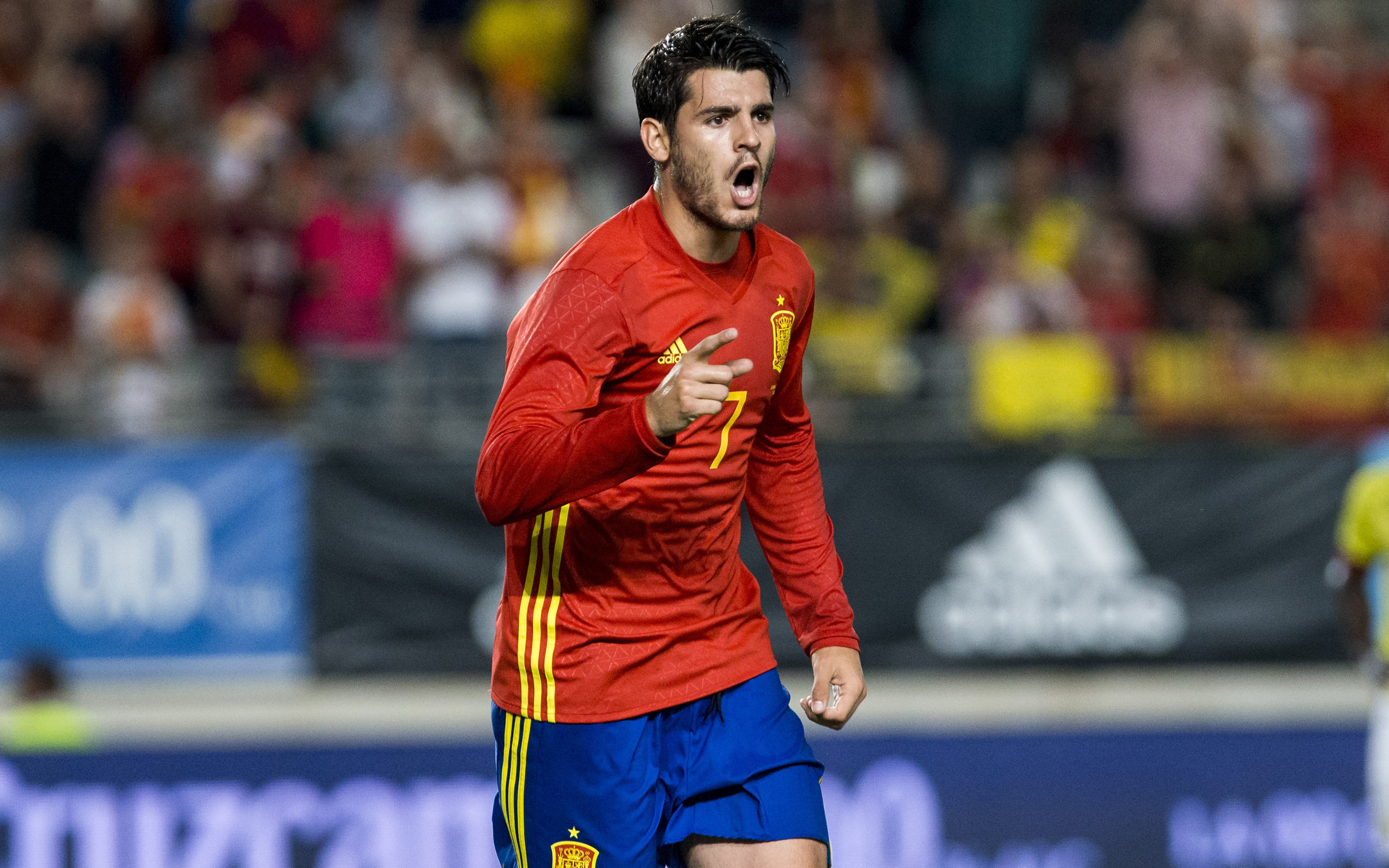 Download mobile wallpaper Sports, Soccer, Spain National Football Team, Álvaro Morata for free.