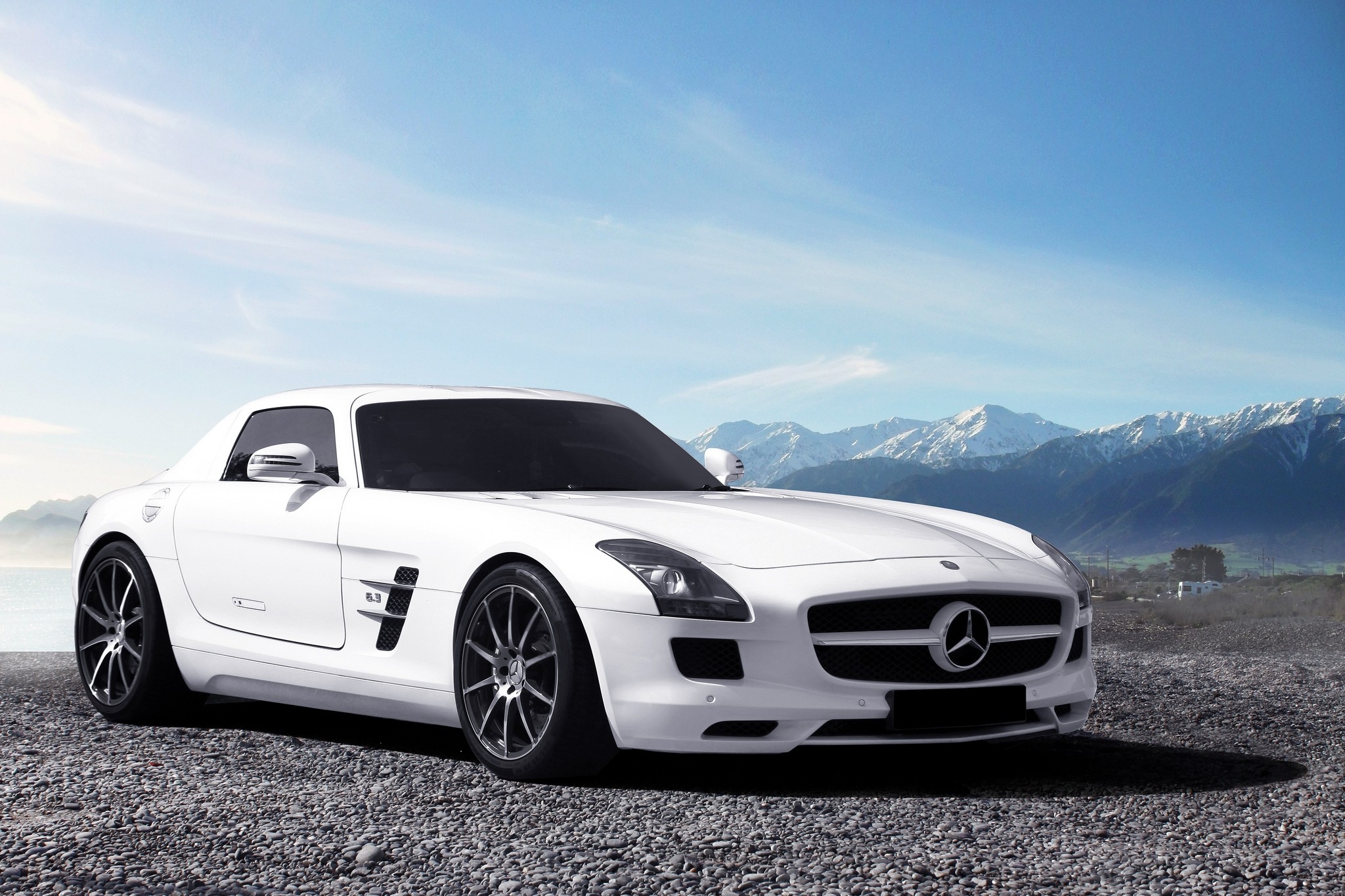 Download mobile wallpaper Mercedes Sls Amg, Side View, Cars, Mercedes for free.