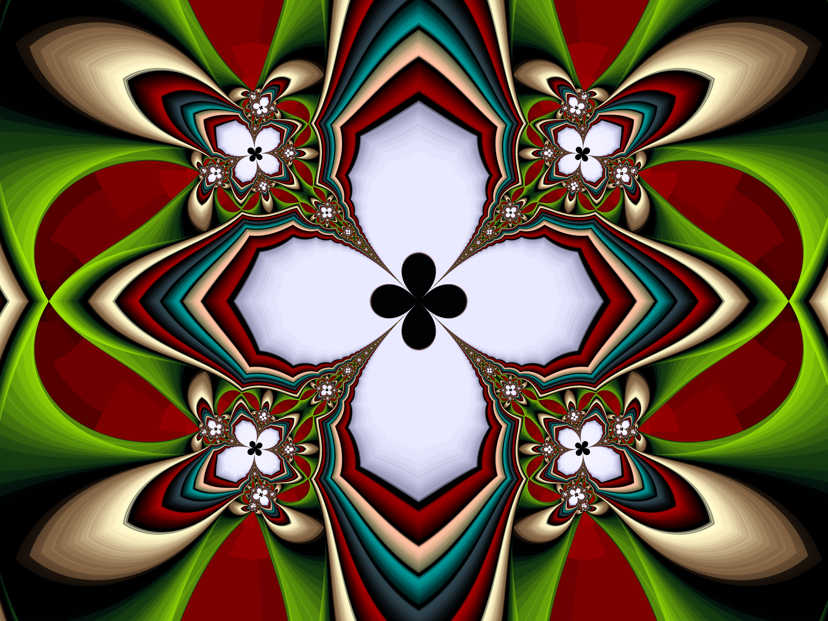 Download mobile wallpaper Motley, Symmetry, Pattern, Multicolored, Fractal, Abstract for free.