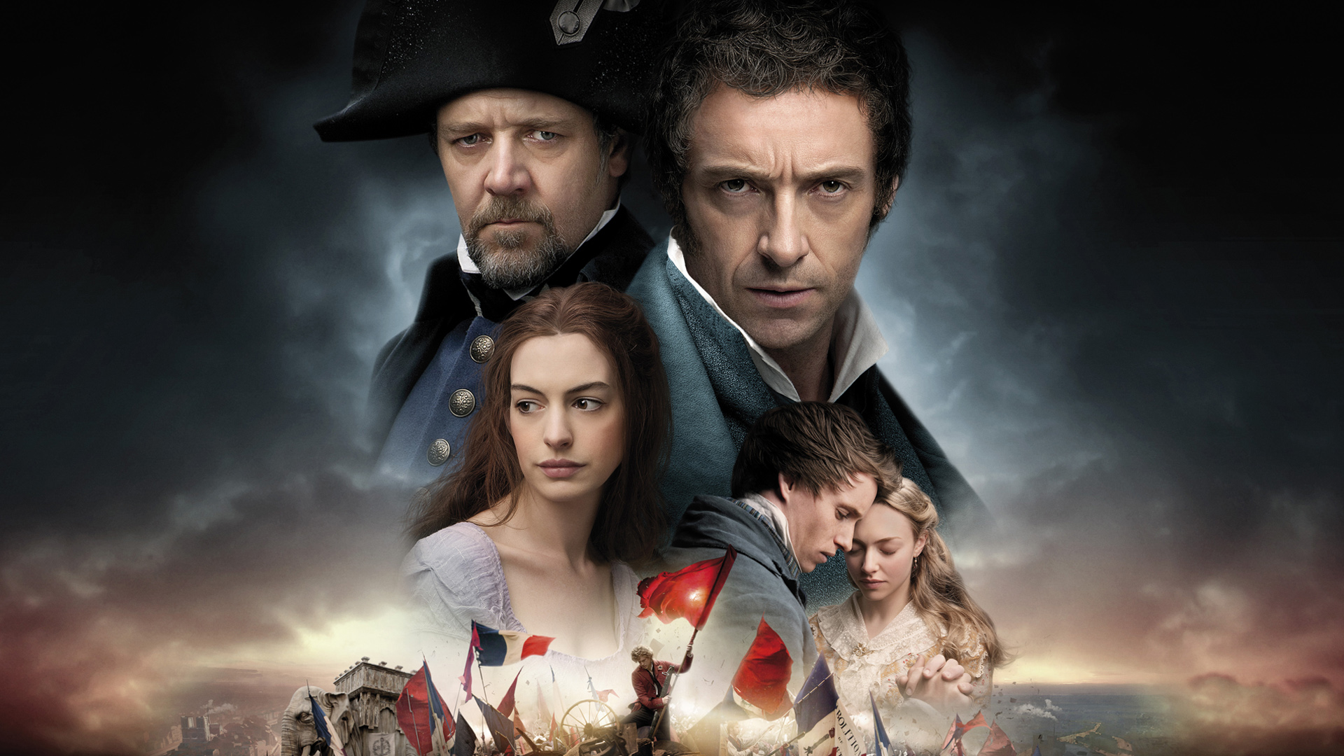 movie, les misérables (2012), amanda seyfried, anne hathaway, eddie redmayne, hugh jackman, russell crowe
