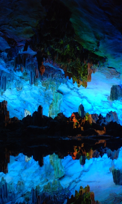 earth, reed flute cave, caves