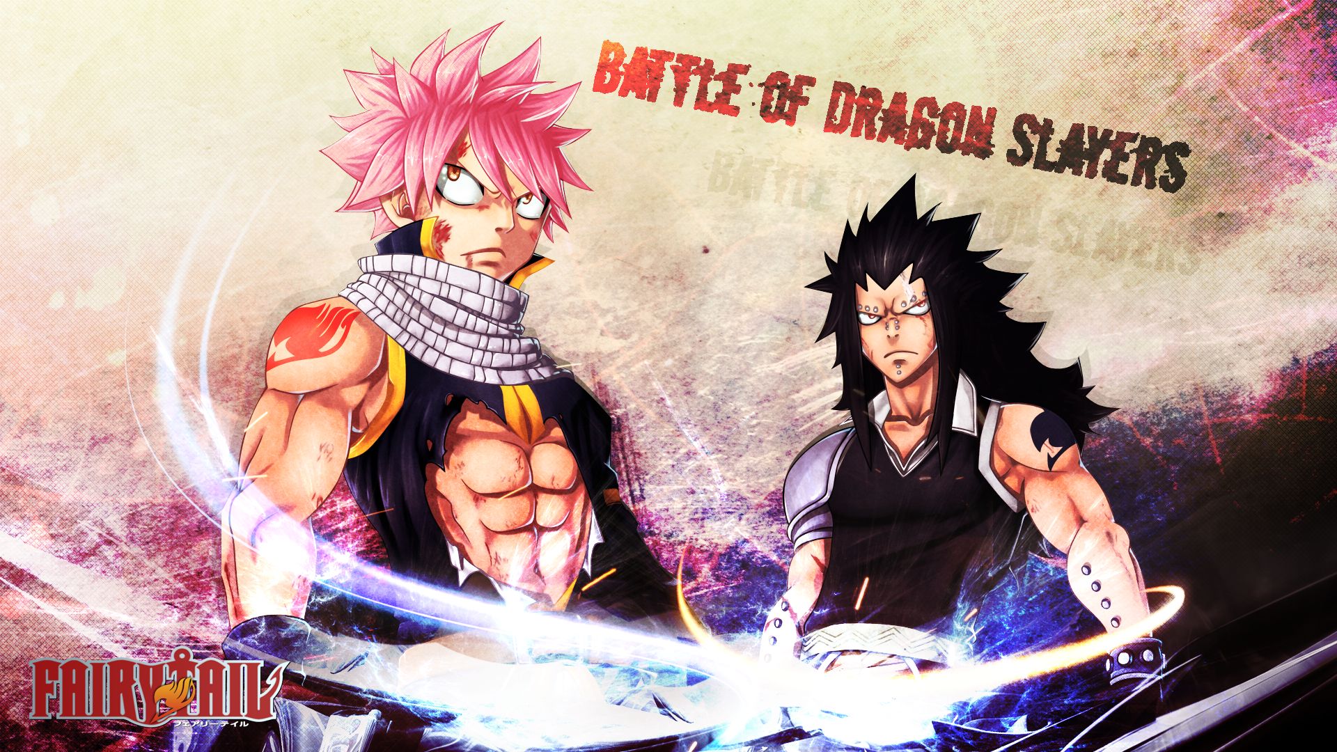 Download mobile wallpaper Anime, Fairy Tail, Natsu Dragneel, Gajeel Redfox for free.