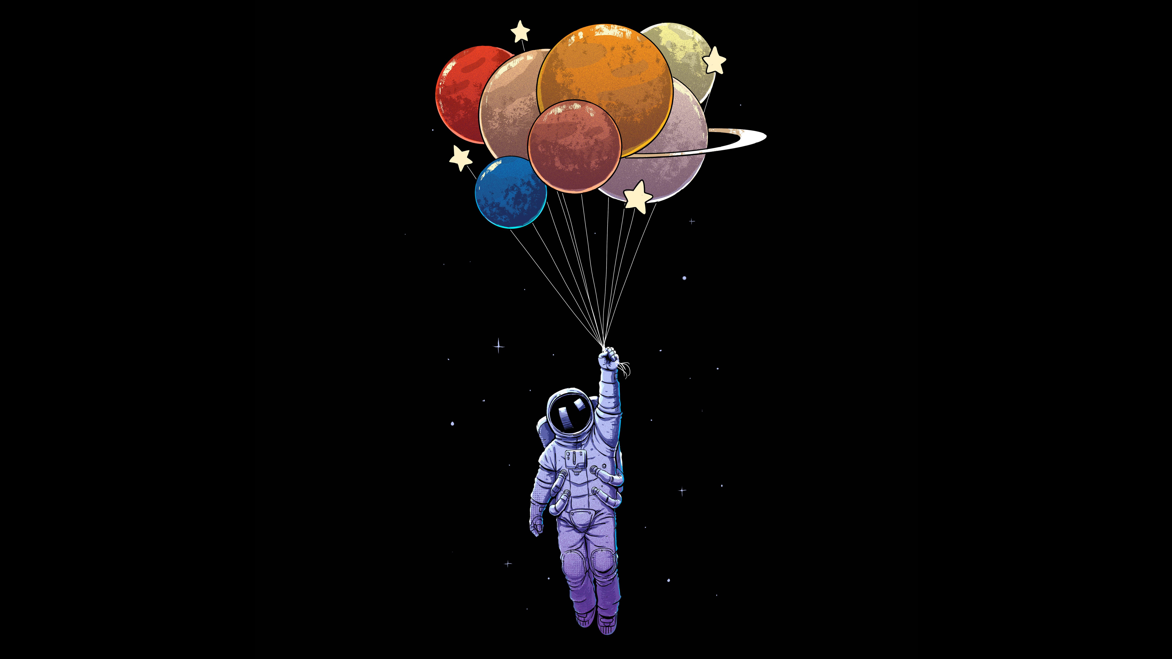 979905 скачать обои астронавт, воздушный шар, скафандр, научная фантастика - заставки и картинки бесплатно
