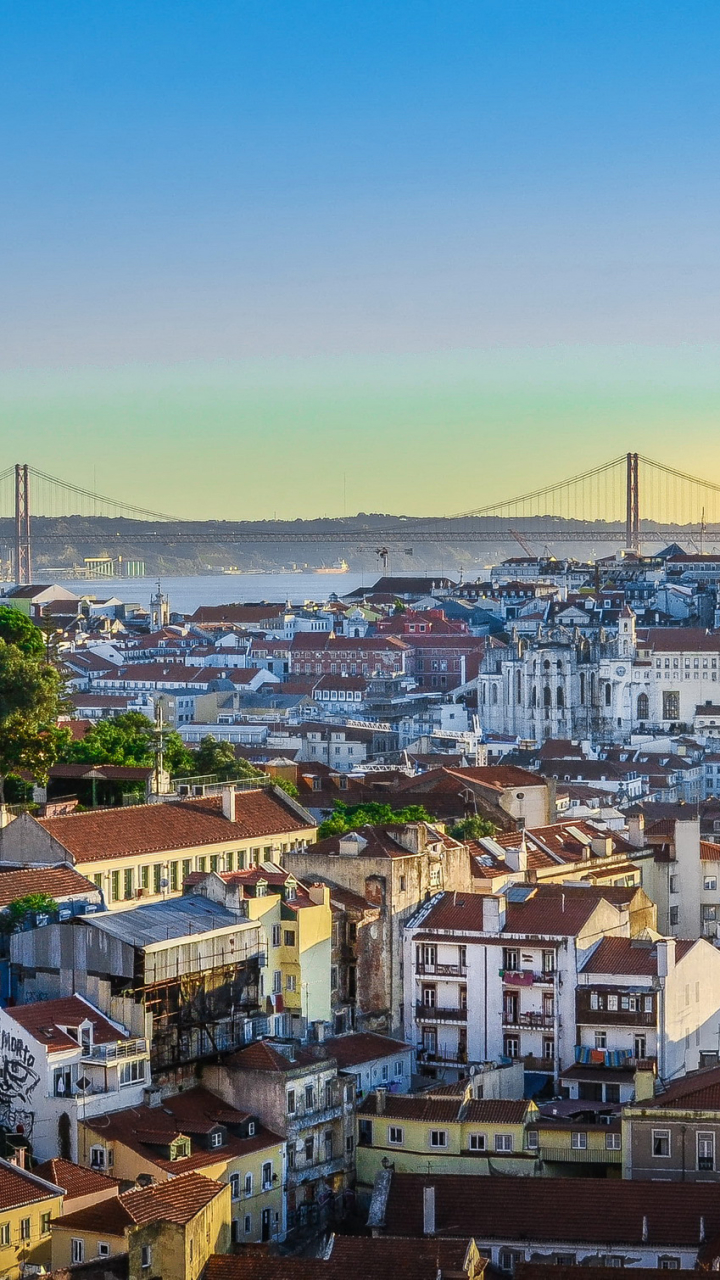 Download mobile wallpaper Cities, City, Building, House, Cityscape, Lisbon, Portugal, Man Made for free.
