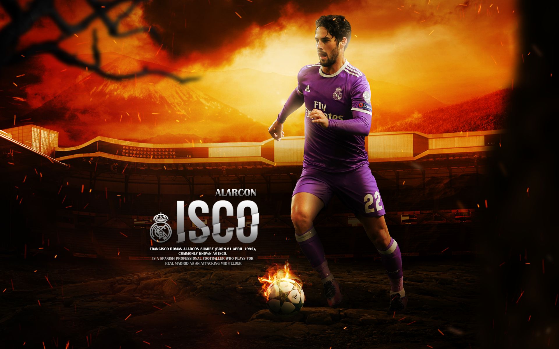 Download mobile wallpaper Sports, Soccer, Real Madrid C F, Isco for free.