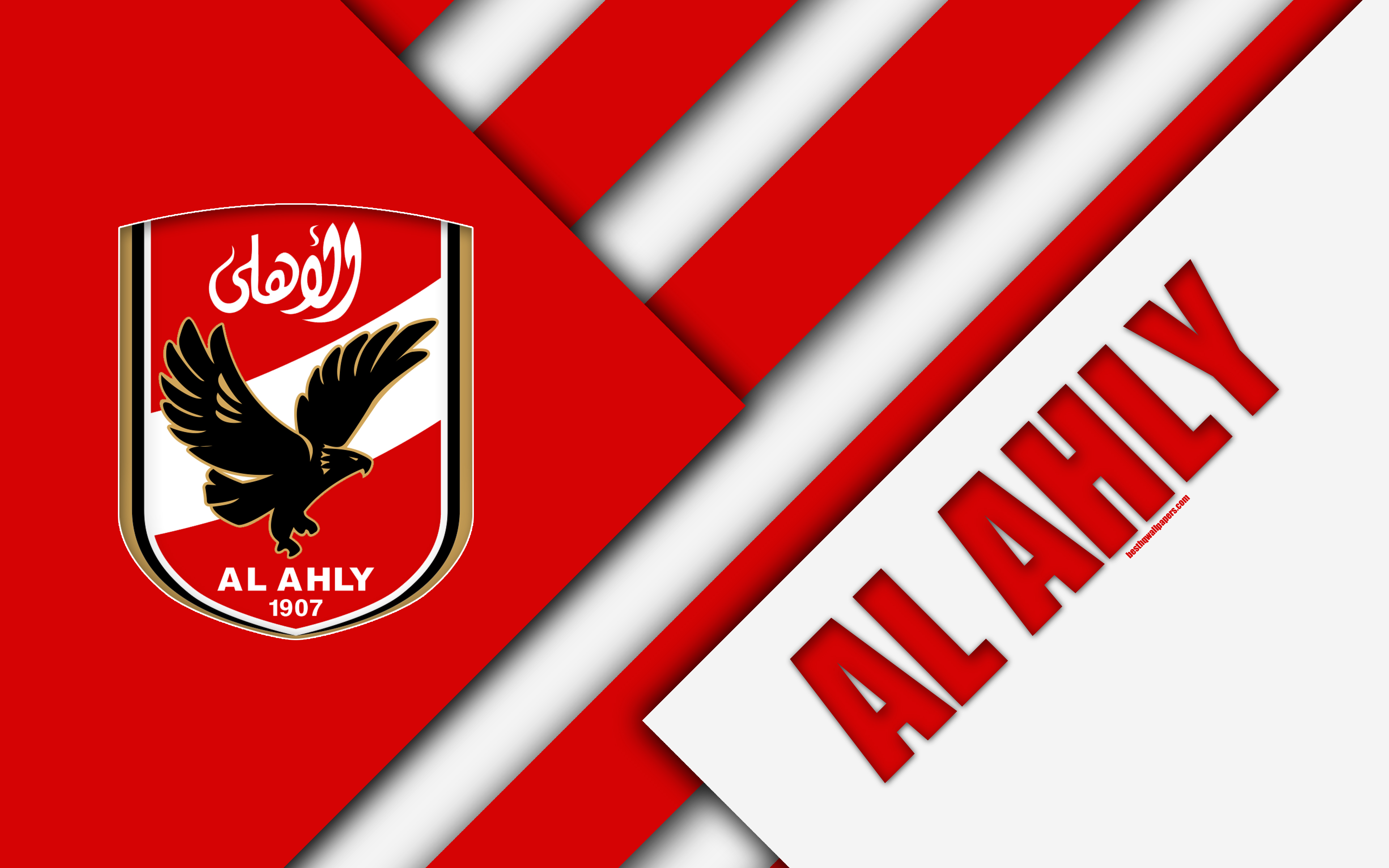 Téléchargez des papiers peints mobile Logo, Des Sports, Emblème, Football, Al Ahly Sc gratuitement.