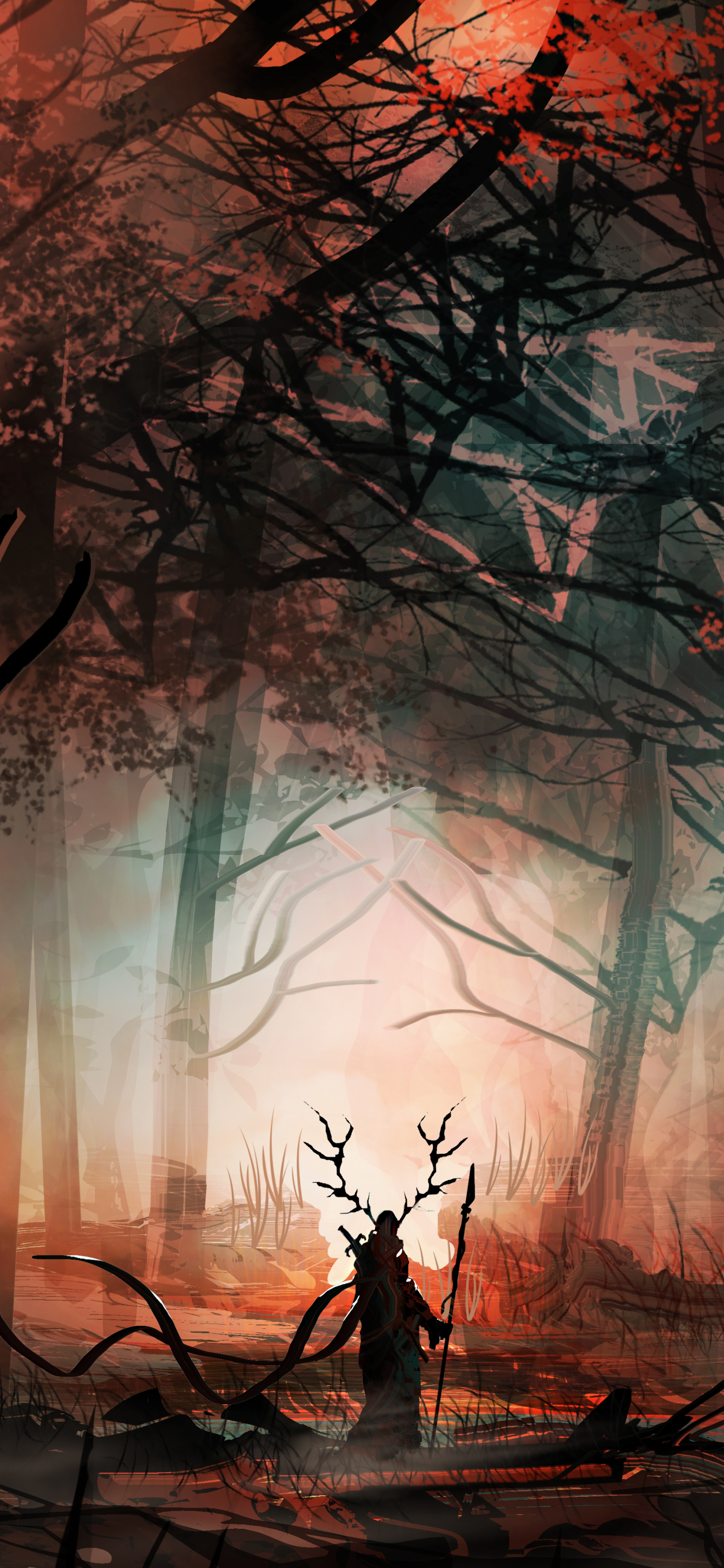 fantasy, forest, shaman HD wallpaper